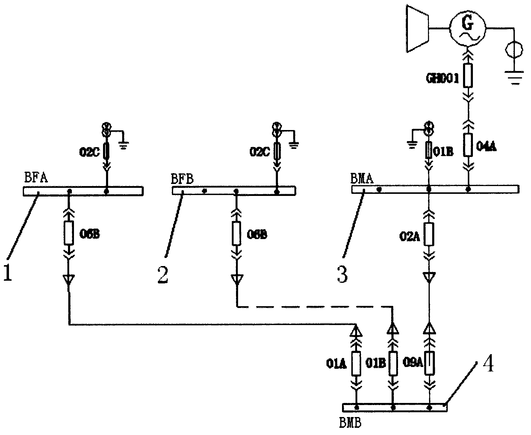 Power supply switching device of safety guarantee system