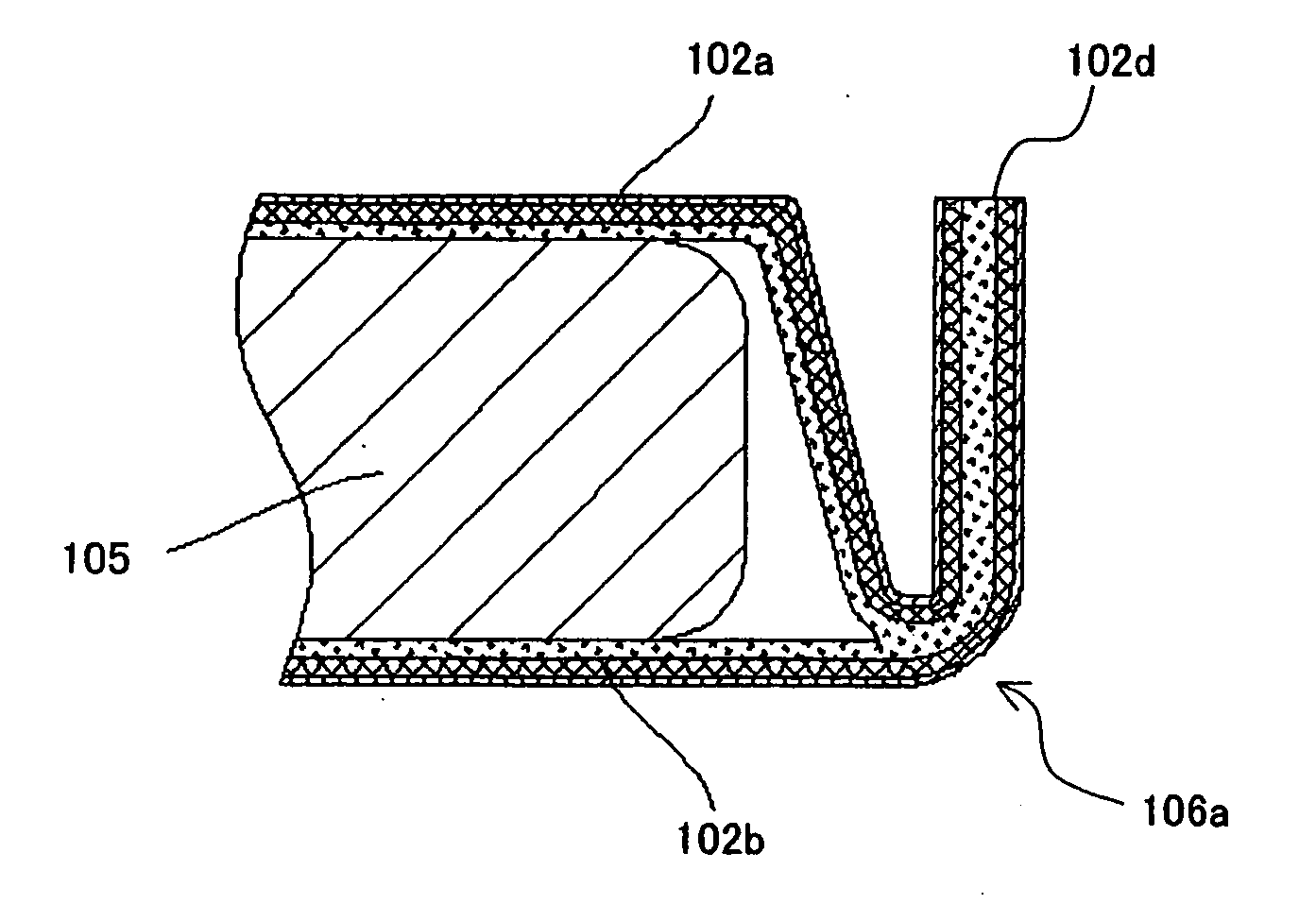 Film-clad battery and method of producing film-clad battery