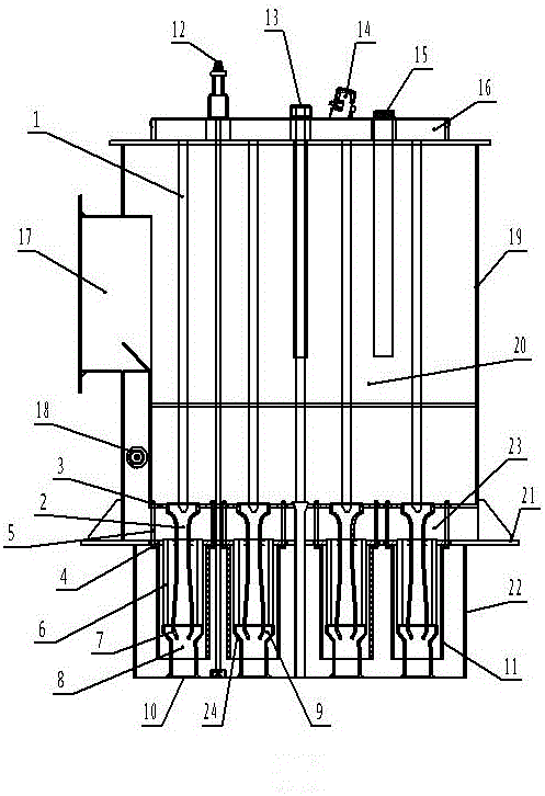 Low-nitrogen energy-saving combustion unit of combustor