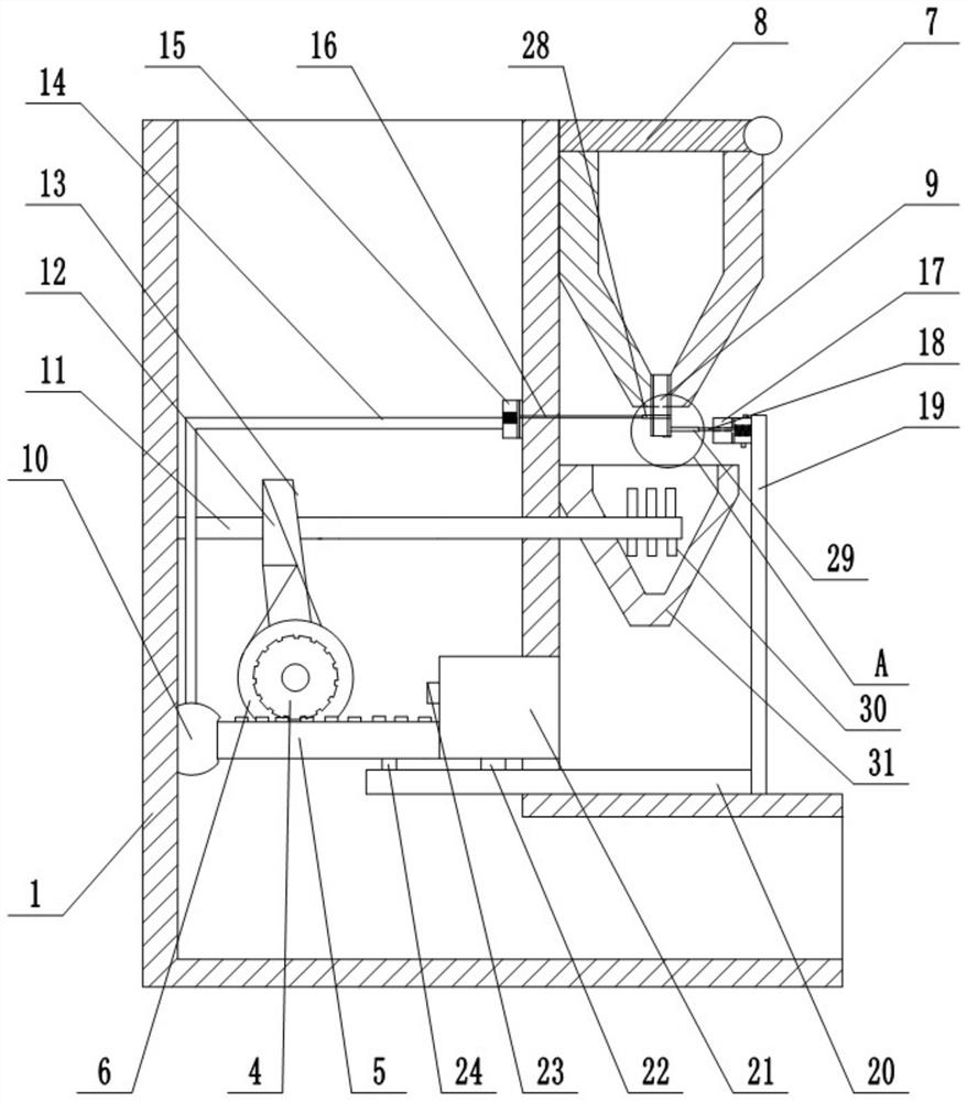 A pig feed automatic feeder