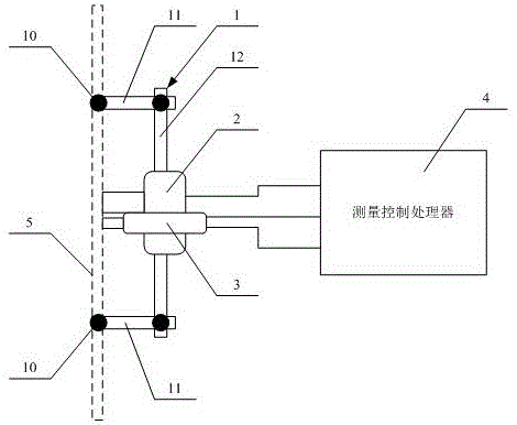 Stay cable force measuring device and measuring method therefor