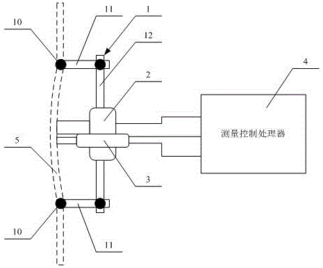 Stay cable force measuring device and measuring method therefor