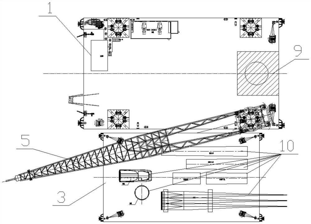 Floating fan platform mounting method