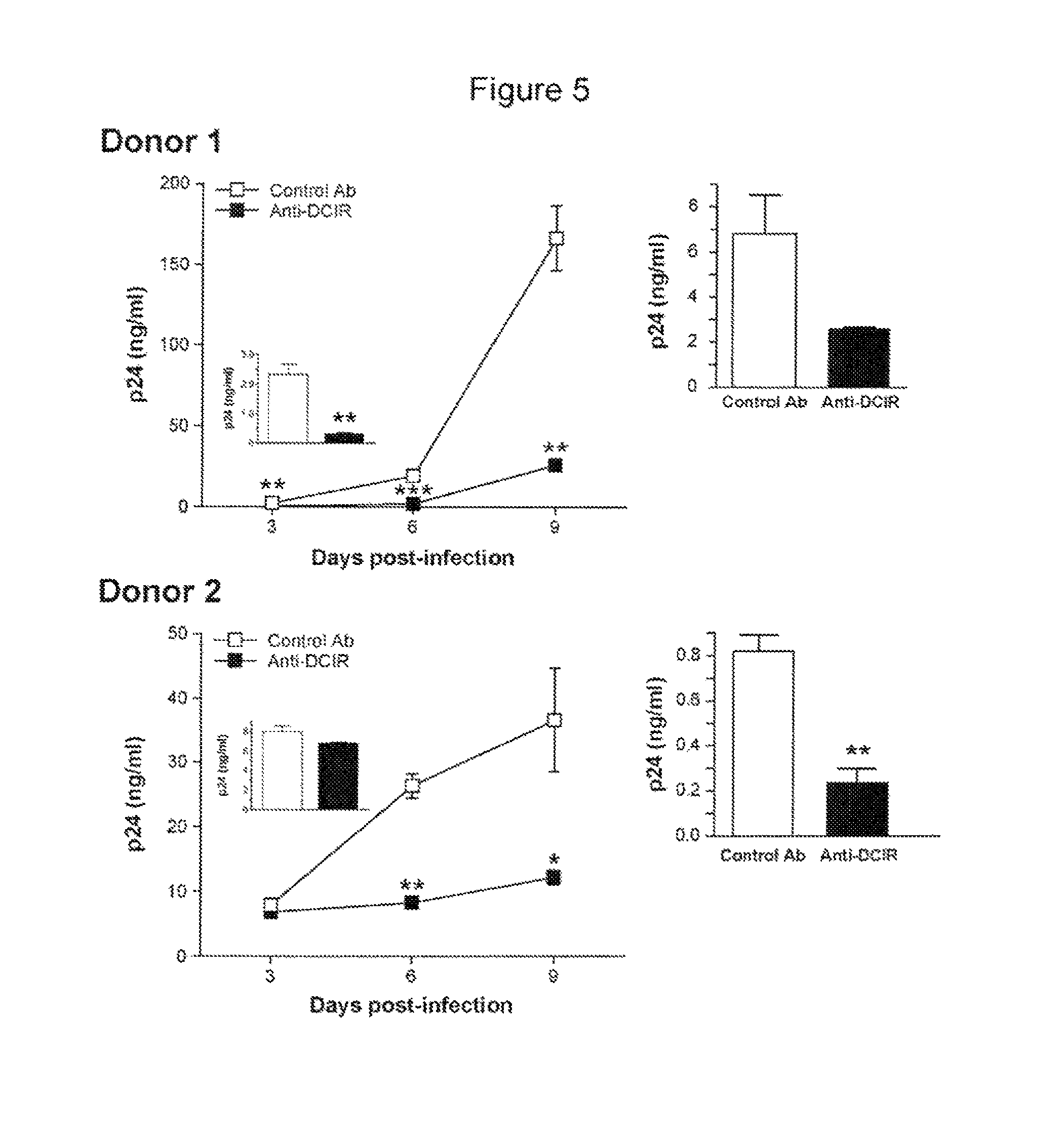 Method for inhibiting dendritic cell immunoreceptor (DCIR)-mediated human immunodeficiency virus infection comprising administering anti-DCIR antibodies