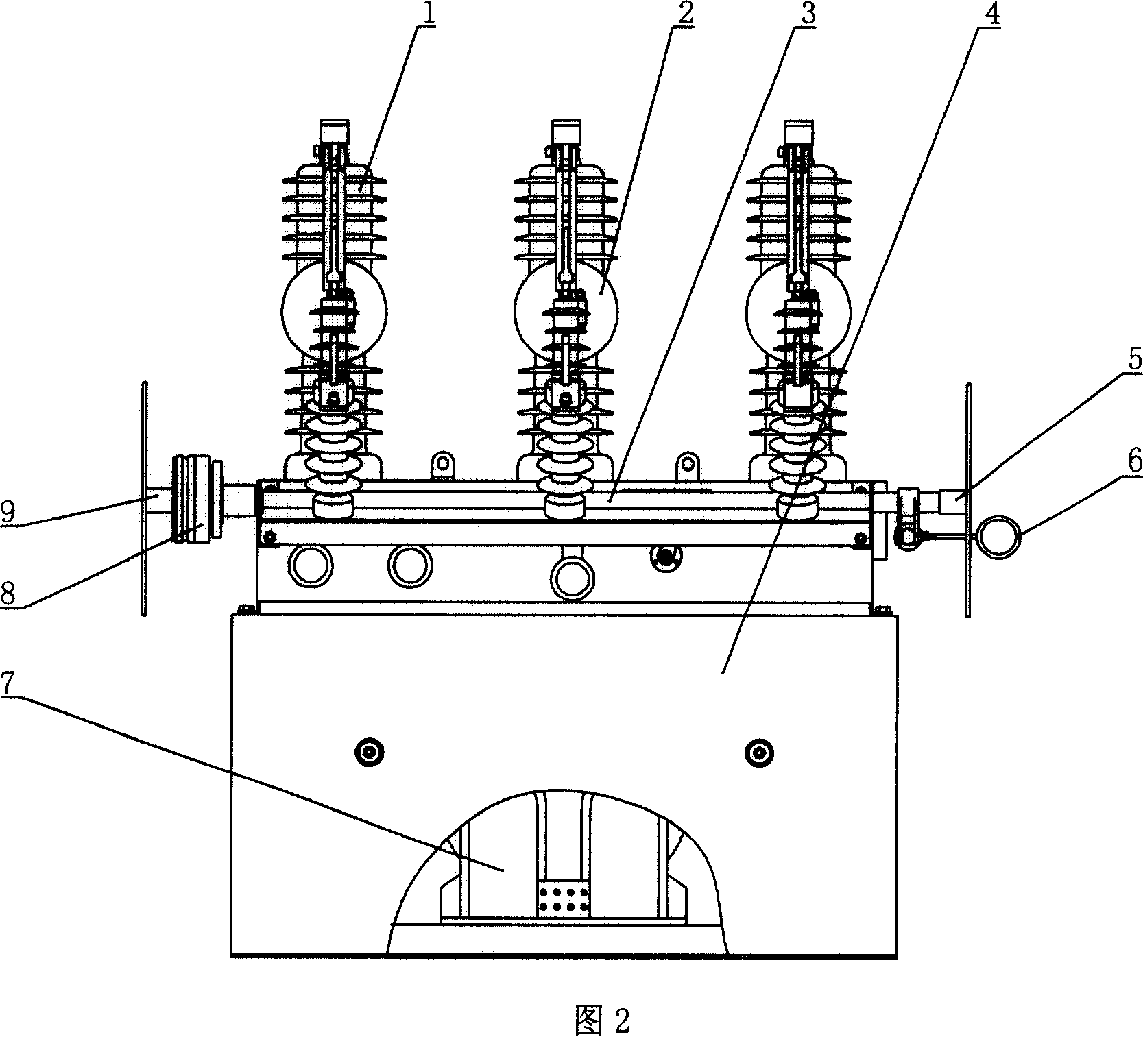 Outdoor high voltage double power source vacuum breaker