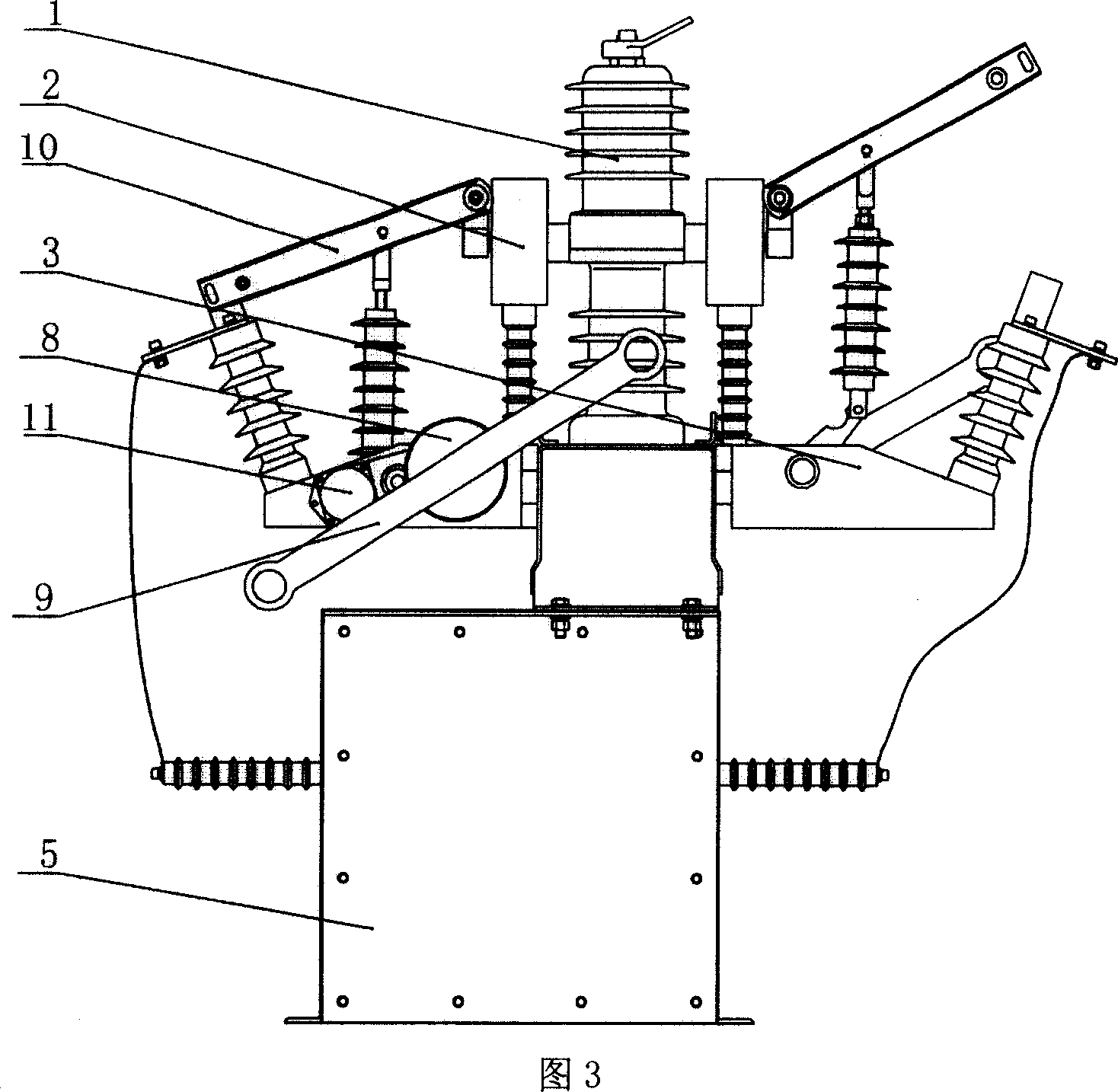 Outdoor high voltage double power source vacuum breaker