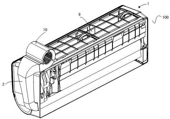 Wall-hung air conditioner with drainage structure