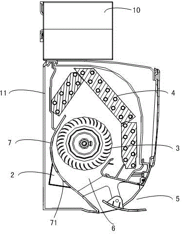 Wall-hung air conditioner with drainage structure