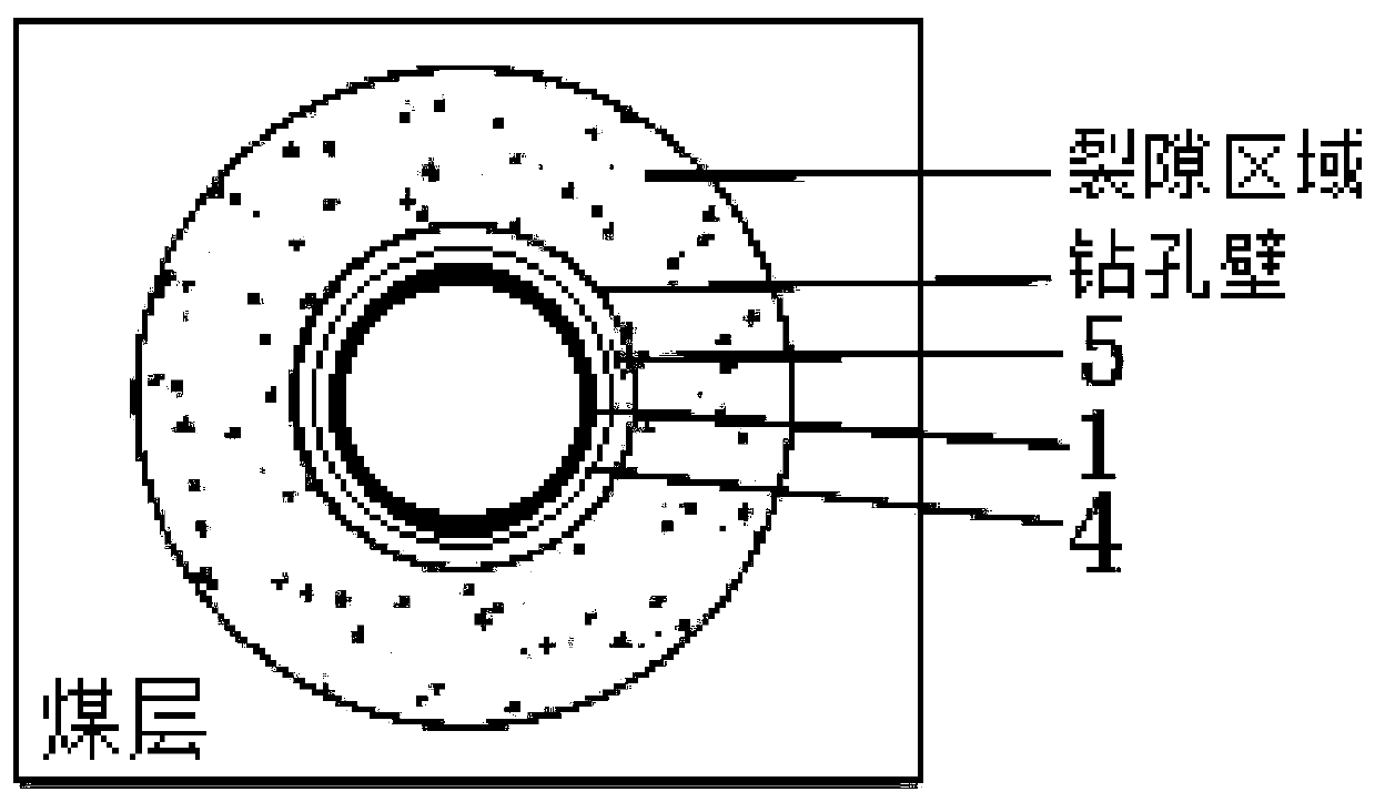 Drill hole inside secondary grouting leaking stoppage device