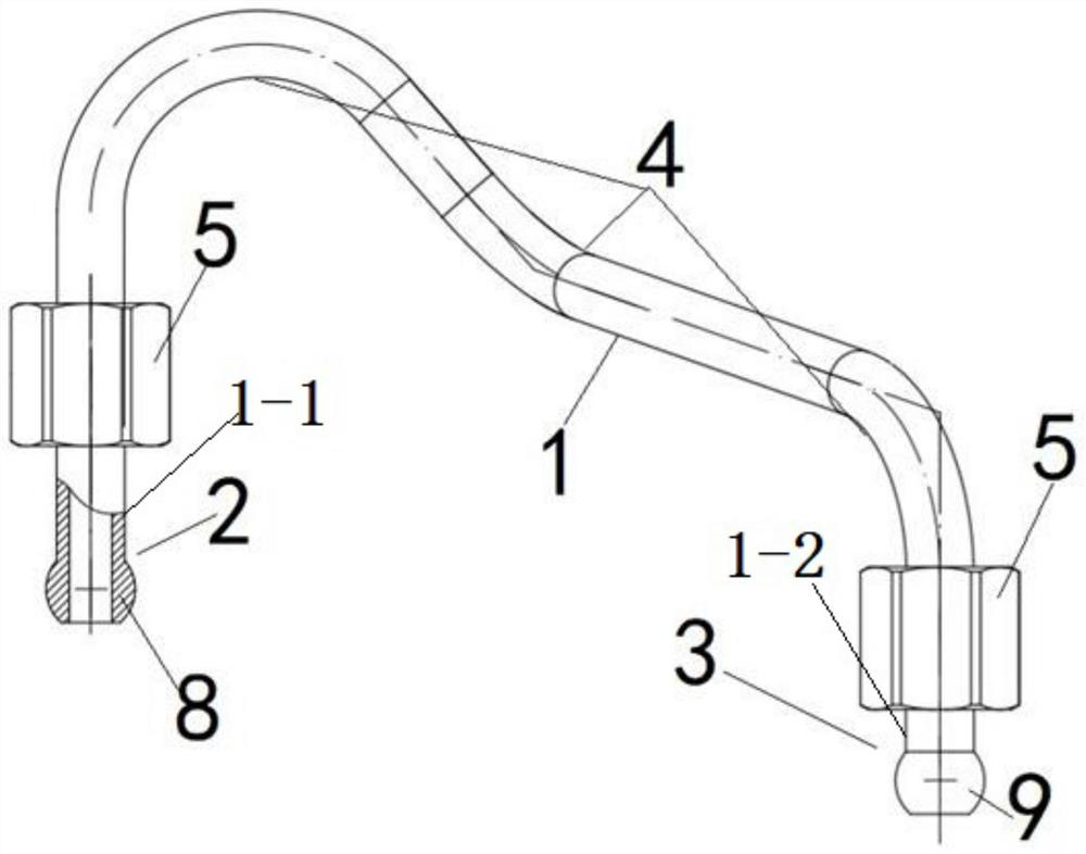 Stainless steel fuel high-pressure oil pipe and manufacturing process thereof