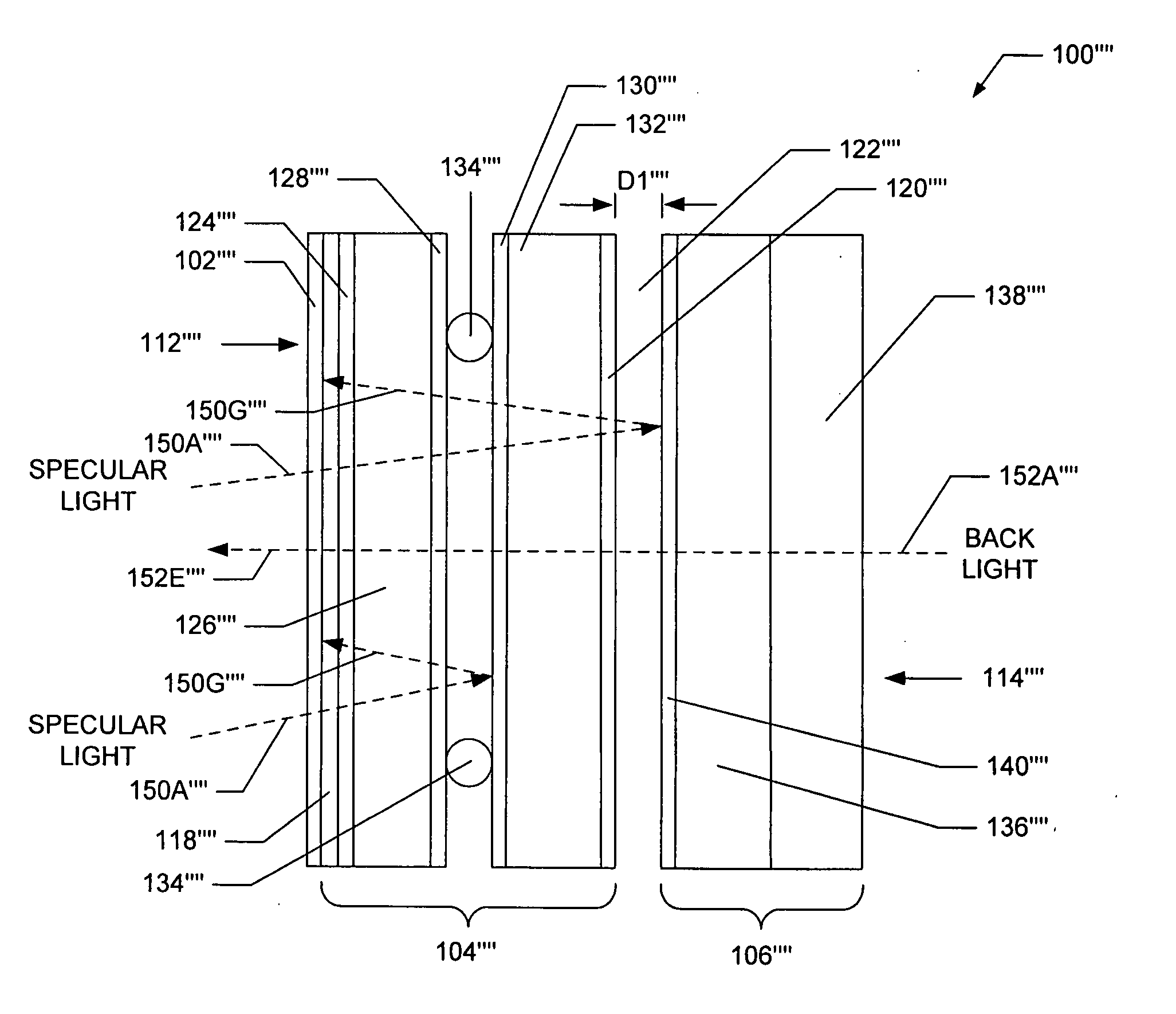 Optically enhanced flat panel display system having integral touch screen