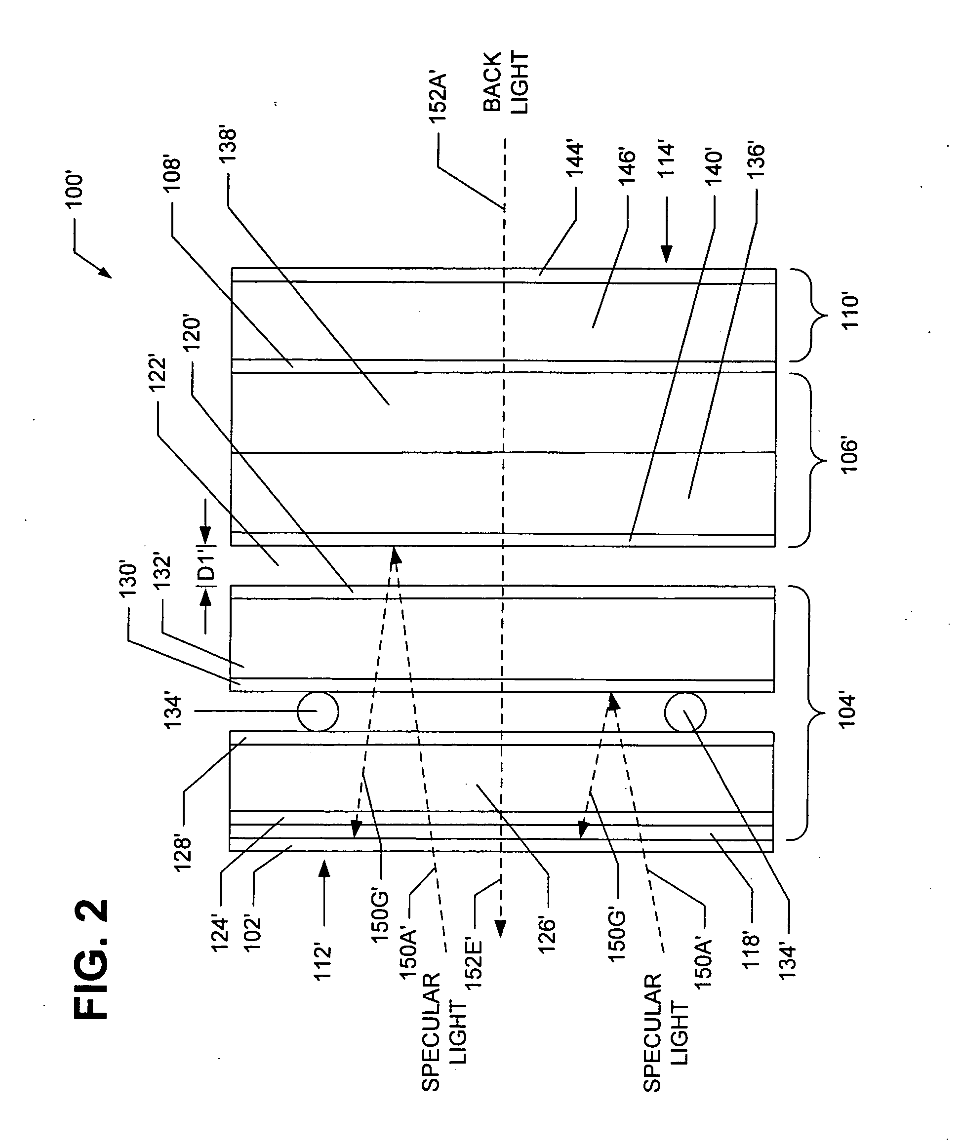 Optically enhanced flat panel display system having integral touch screen