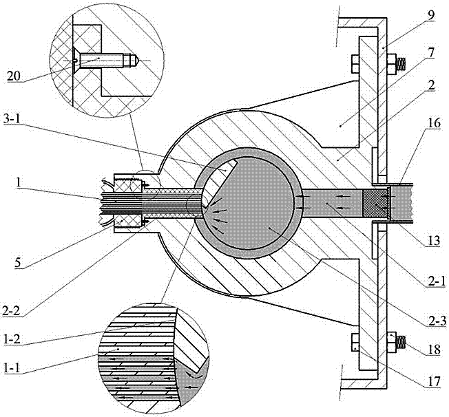 Brush-type nozzle capable of automatically adjusting flow of grinding fluid