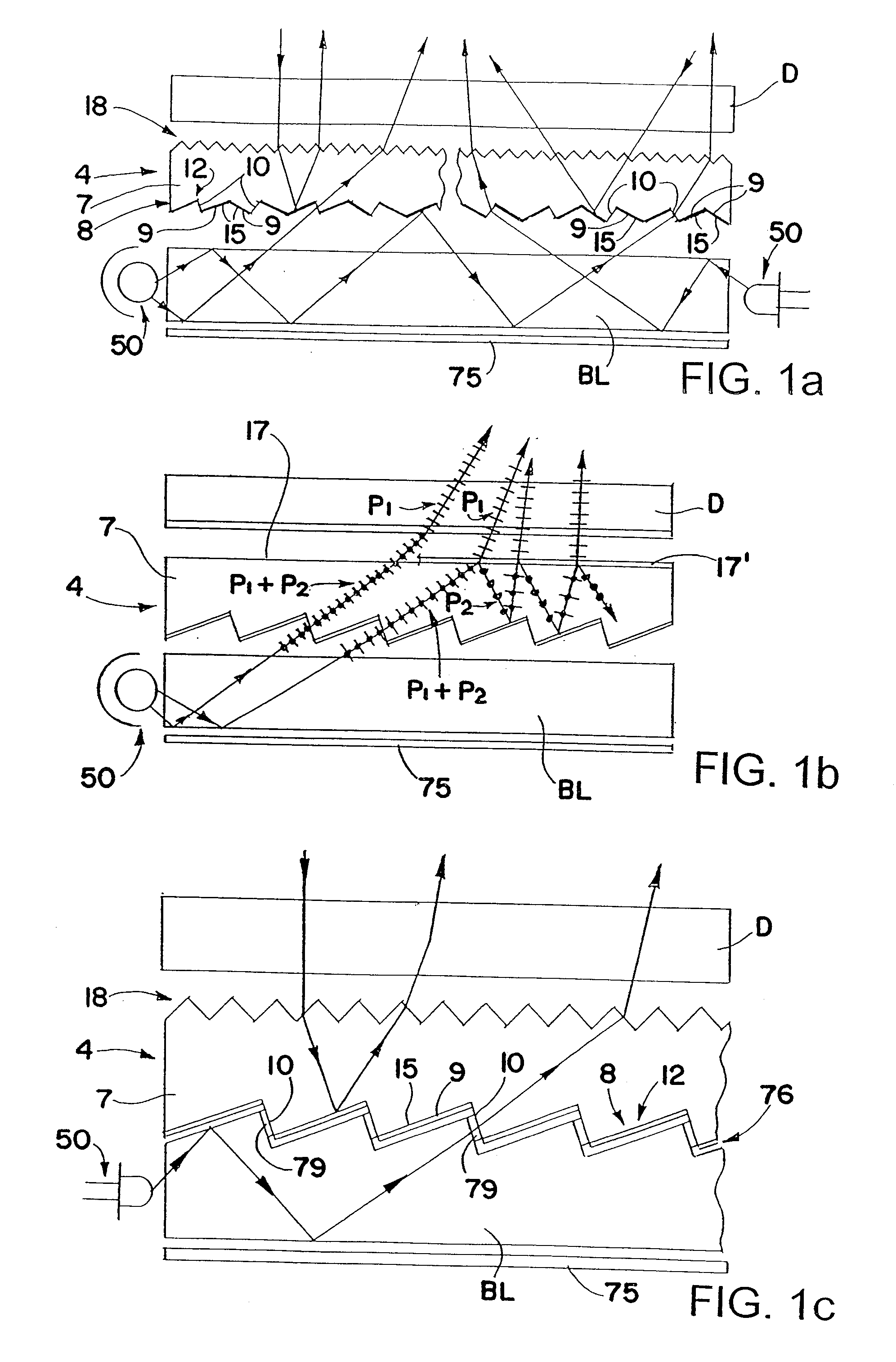 Transreflectors, transreflector systems and displays and methods of making transreflectors