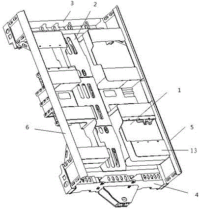 Chassis of body of hundred-percent modern city tramcar