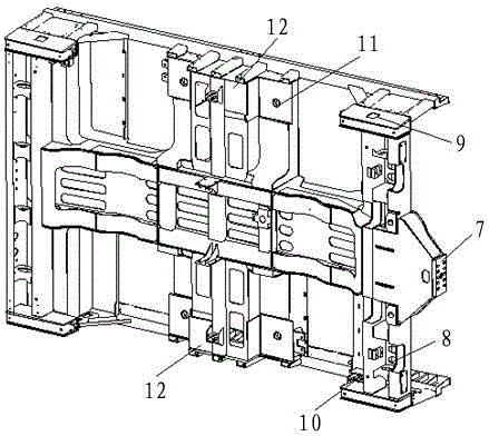 Chassis of body of hundred-percent modern city tramcar