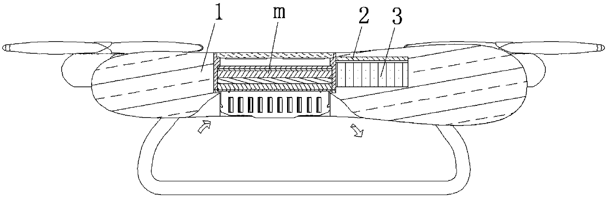 Photovoltaic thermoelectric power generation device of unmanned aerial vehicle and unmanned aerial vehicle thereof