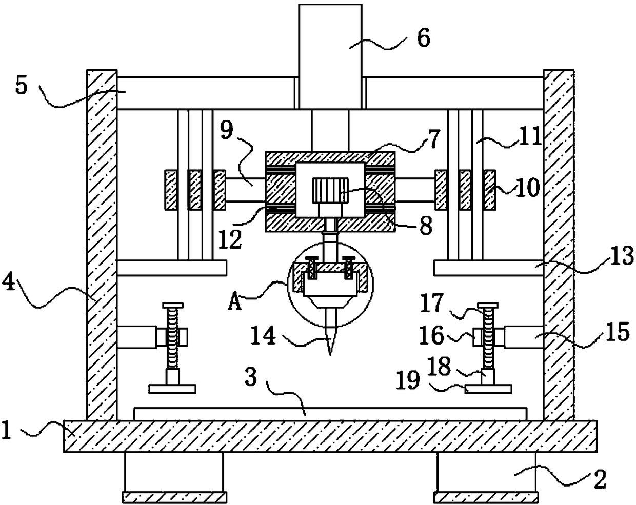 Drilling machine with mold clamping function