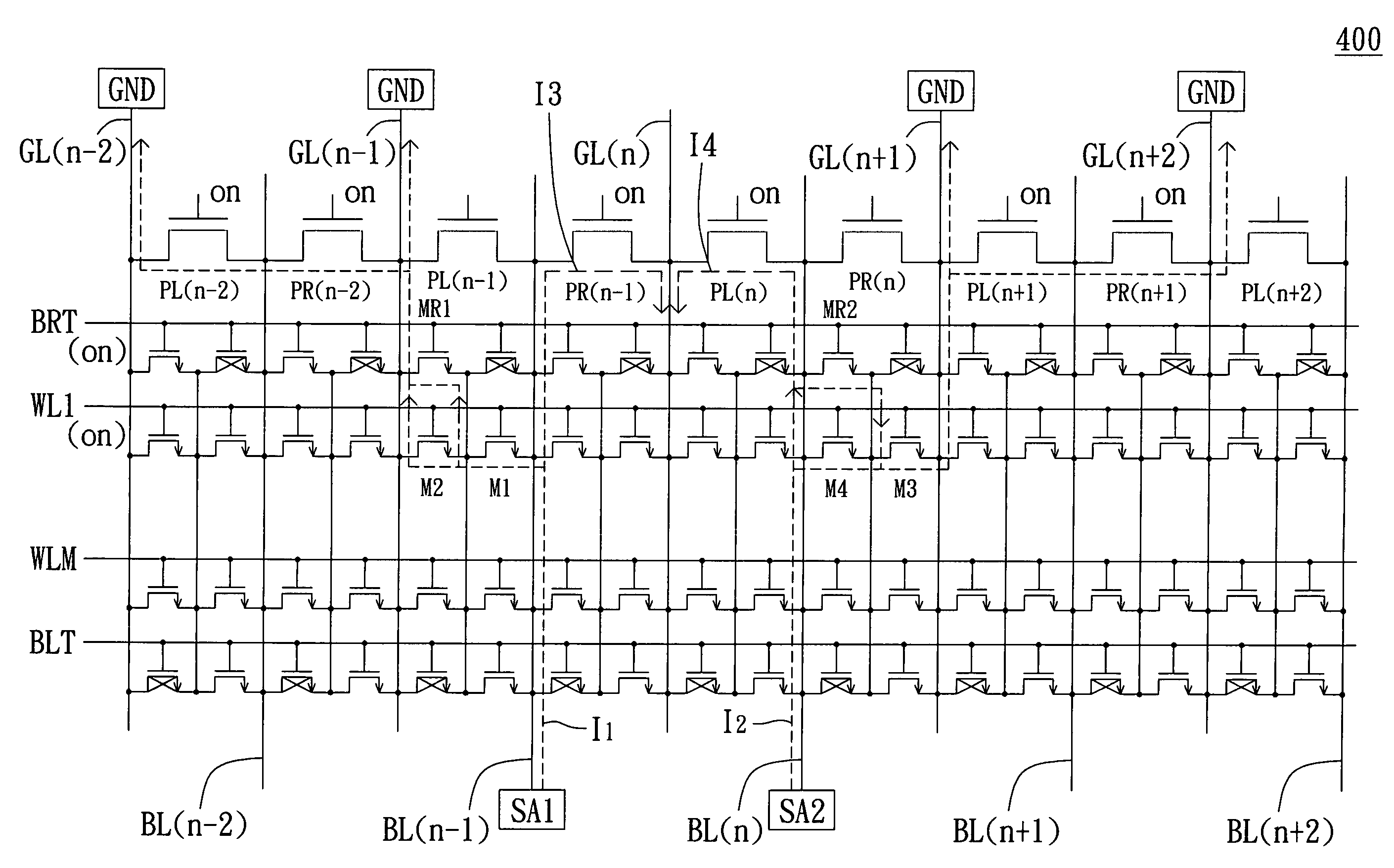 Memory with low and fixed pre-charge loading