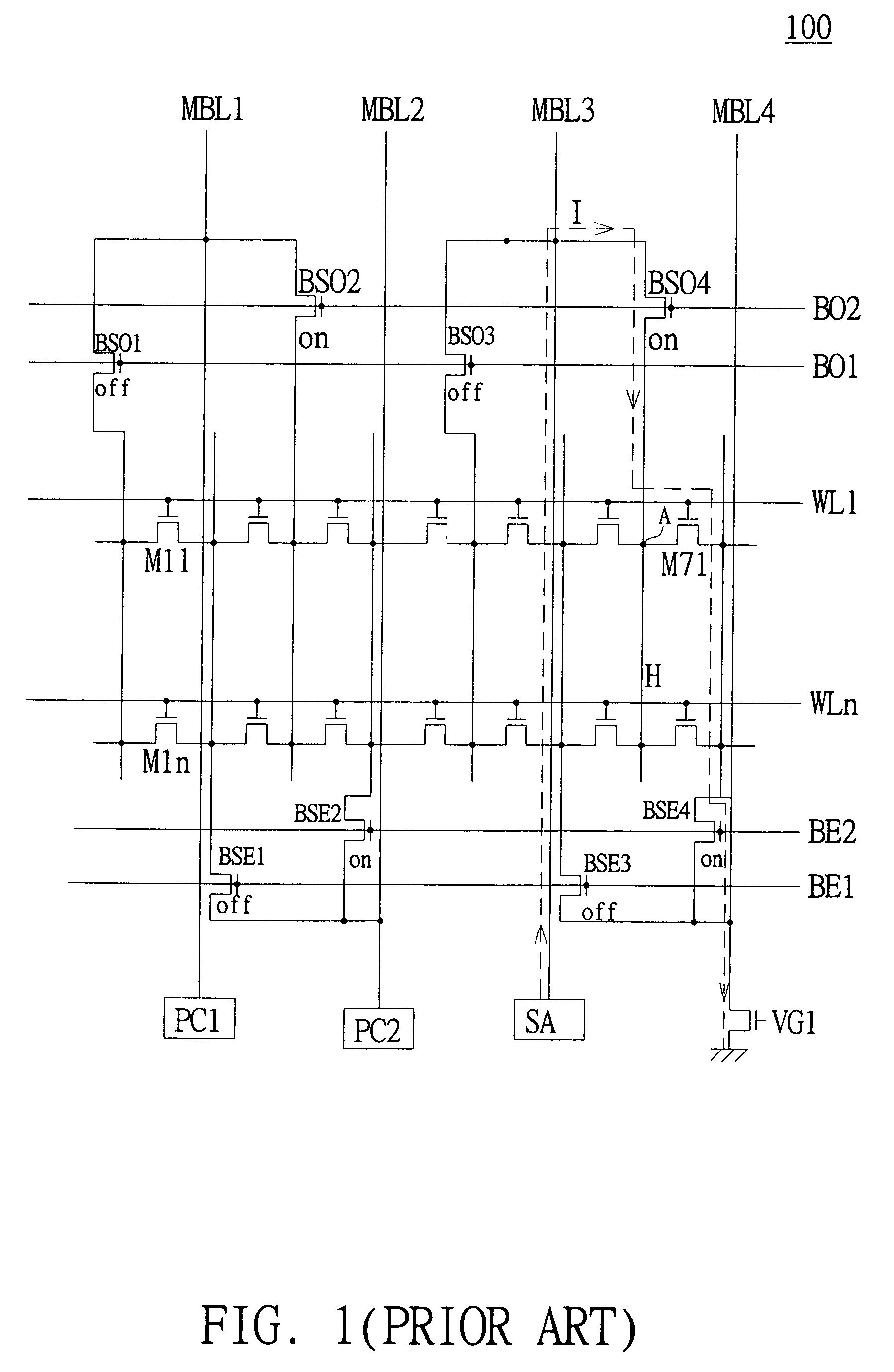 Memory with low and fixed pre-charge loading