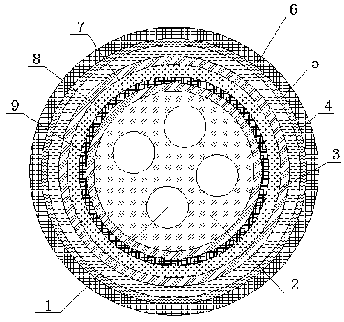 Inorganic mineral insulated flexible fireproof cable