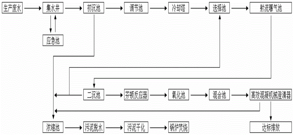 A pulp and paper wastewater treatment process