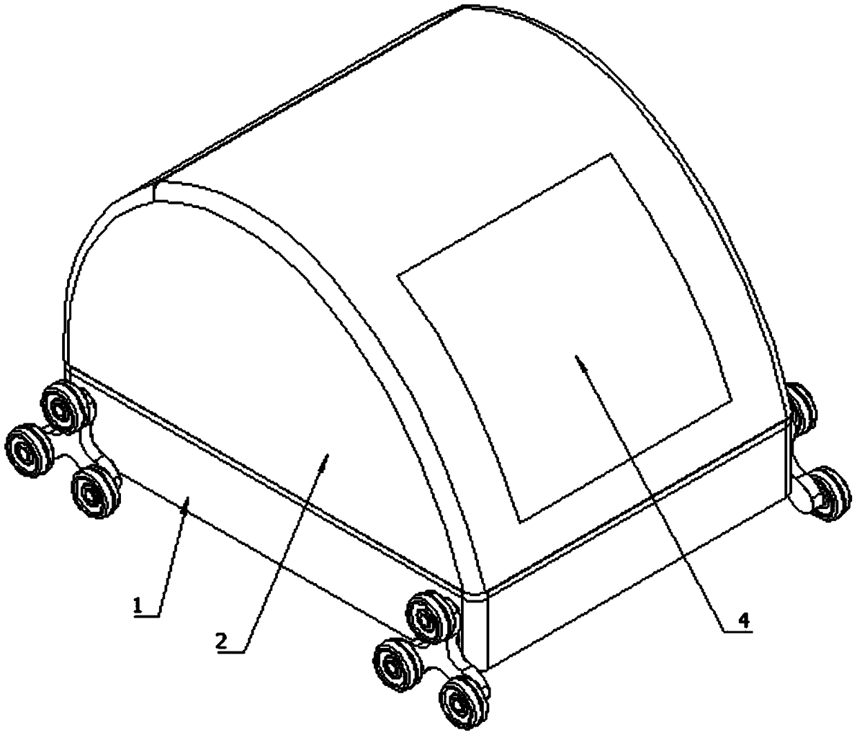 Smart unmanned walking vehicle and sharing system and commercial mode