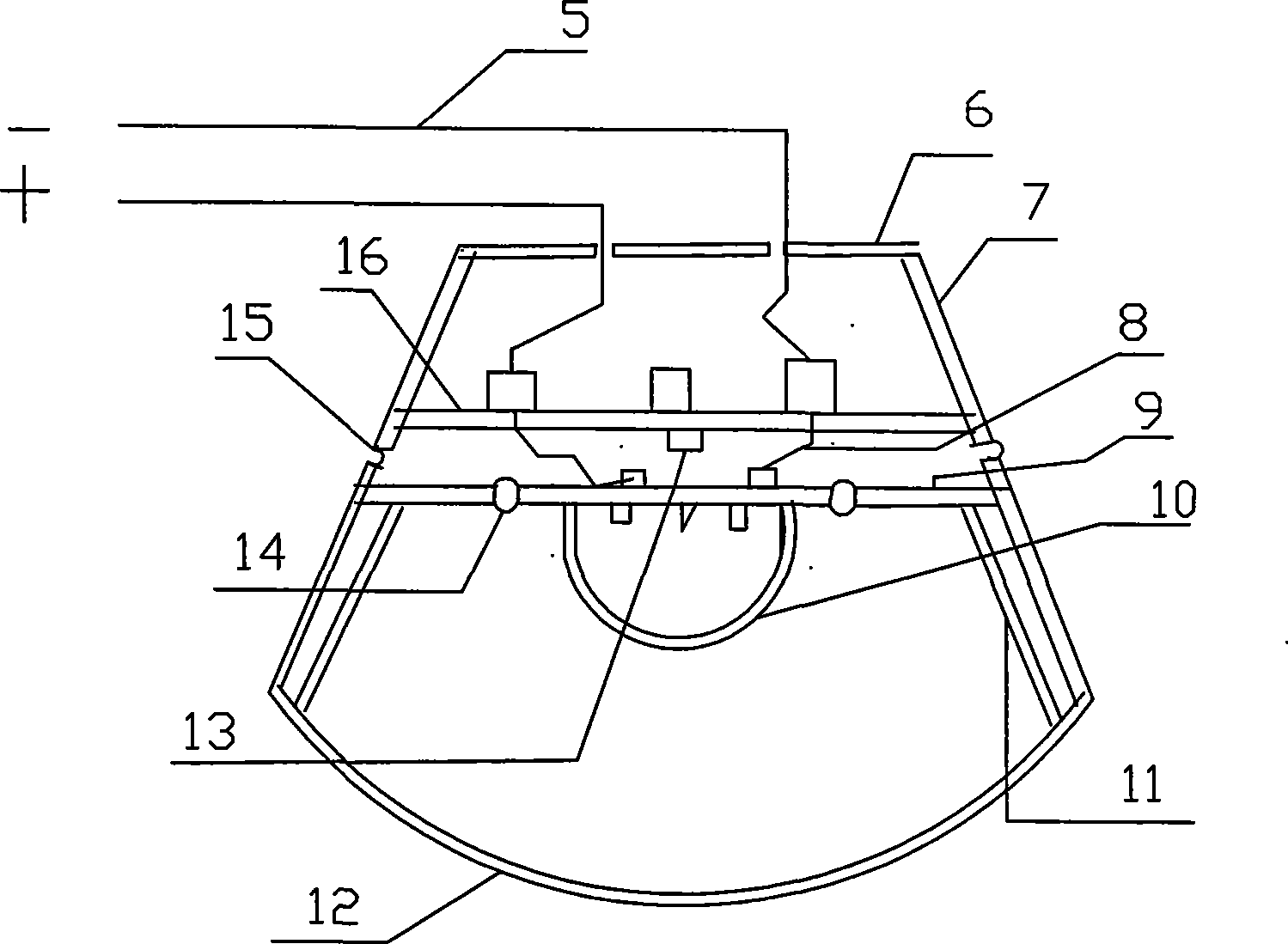 Solar power driving large-power LED lighting lamp of microcomputer