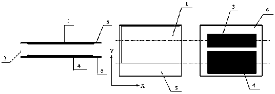 Monitoring device for positive/ shearing stress of bonding interface of solid rocket engine