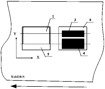 Monitoring device for positive/ shearing stress of bonding interface of solid rocket engine