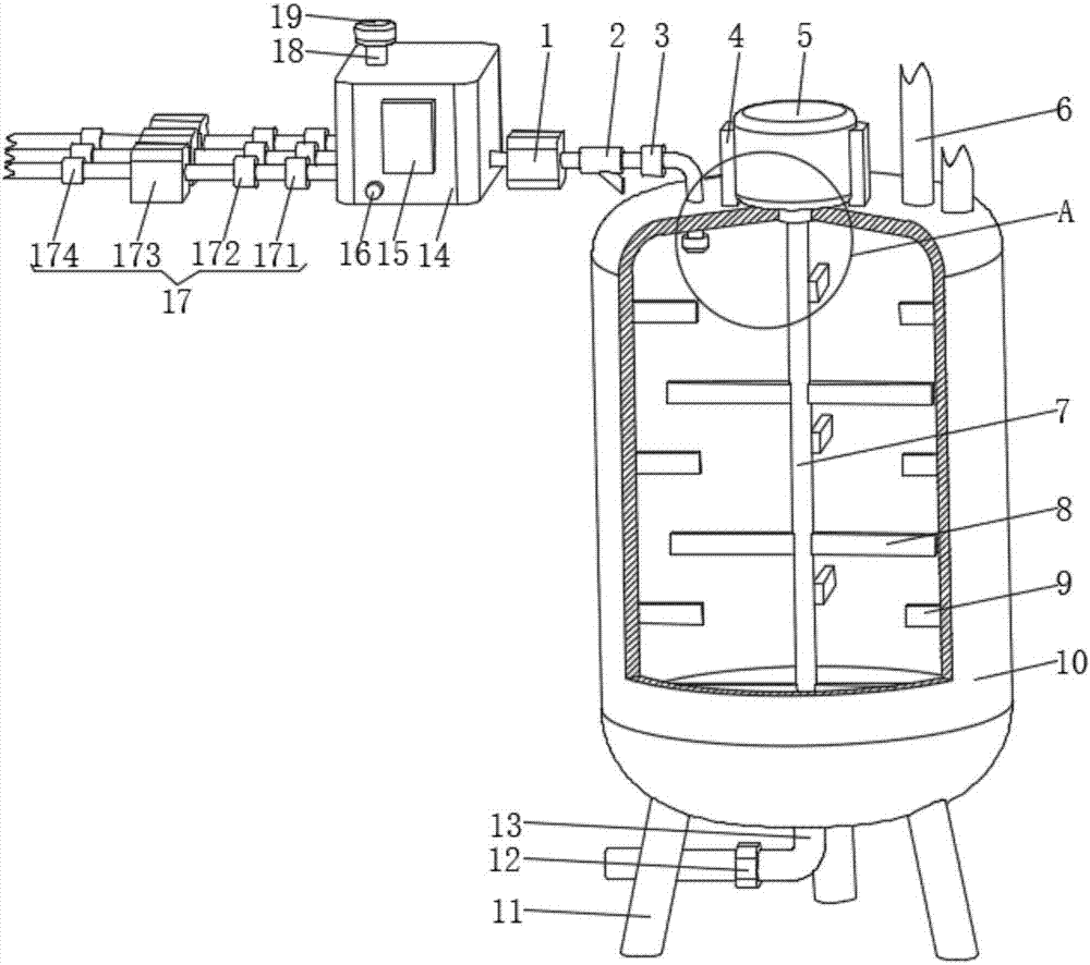 Timed quantitative additive feeding type lubricating oil production equipment