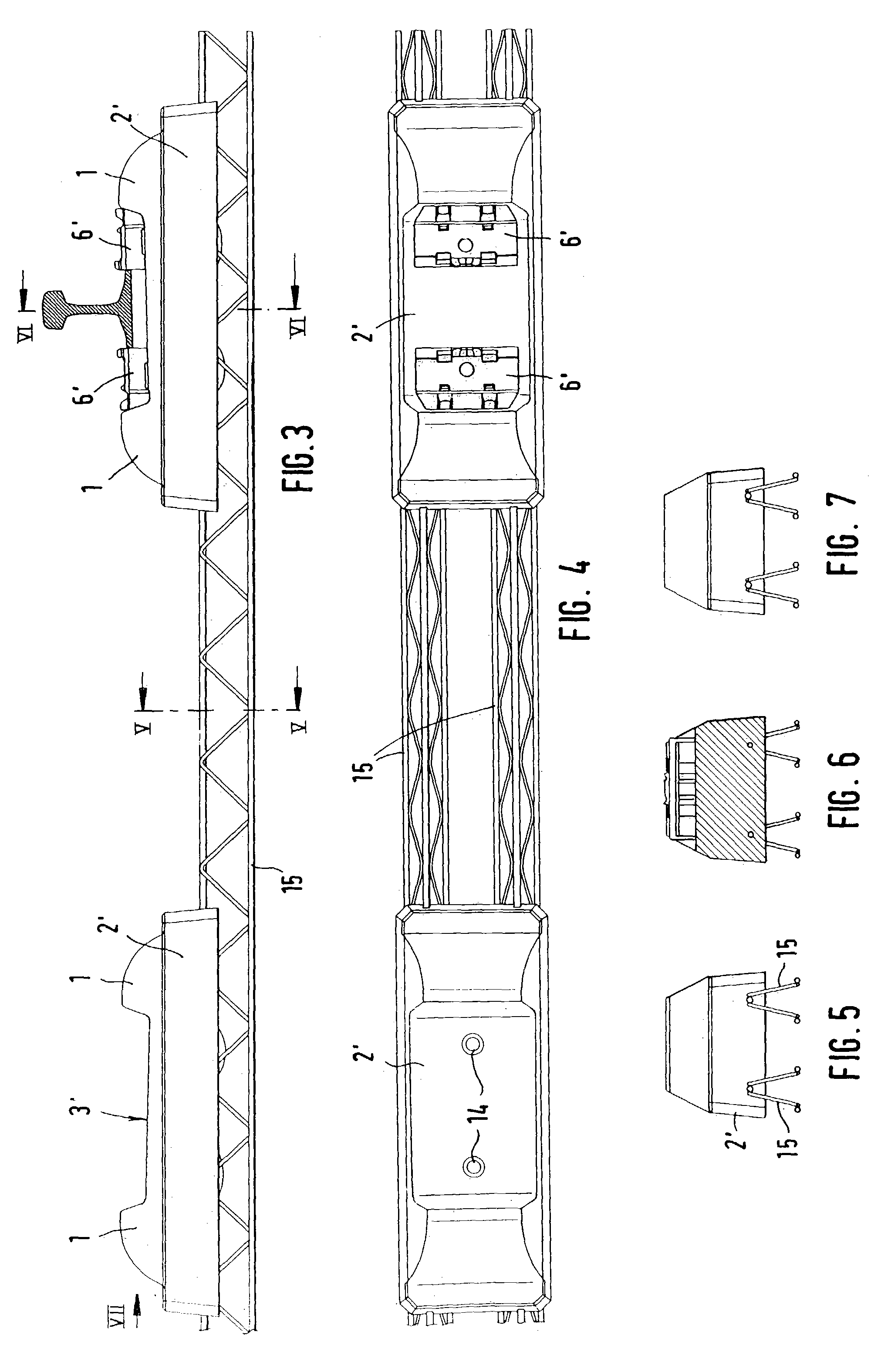 Concrete railroad tie with guide plates for the rail base