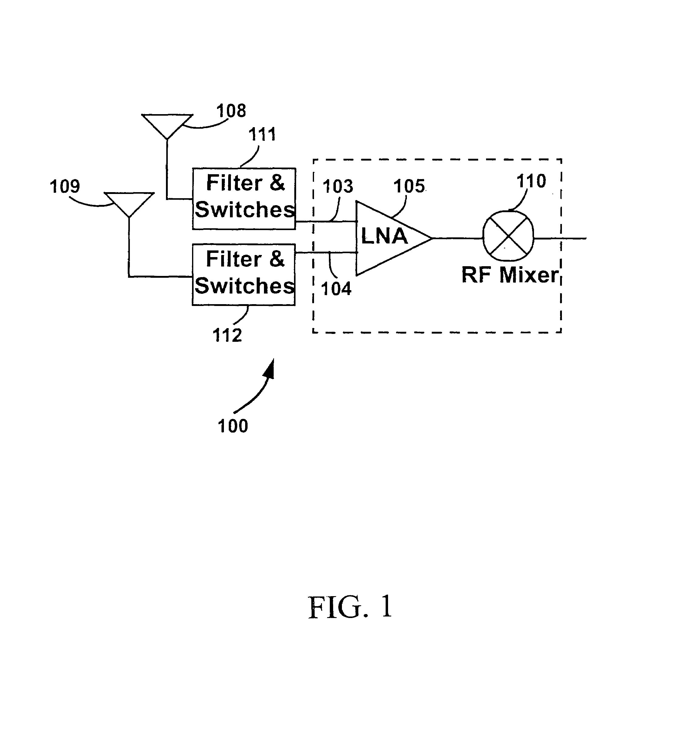 Dual-band CMOS front-end with two gain modes