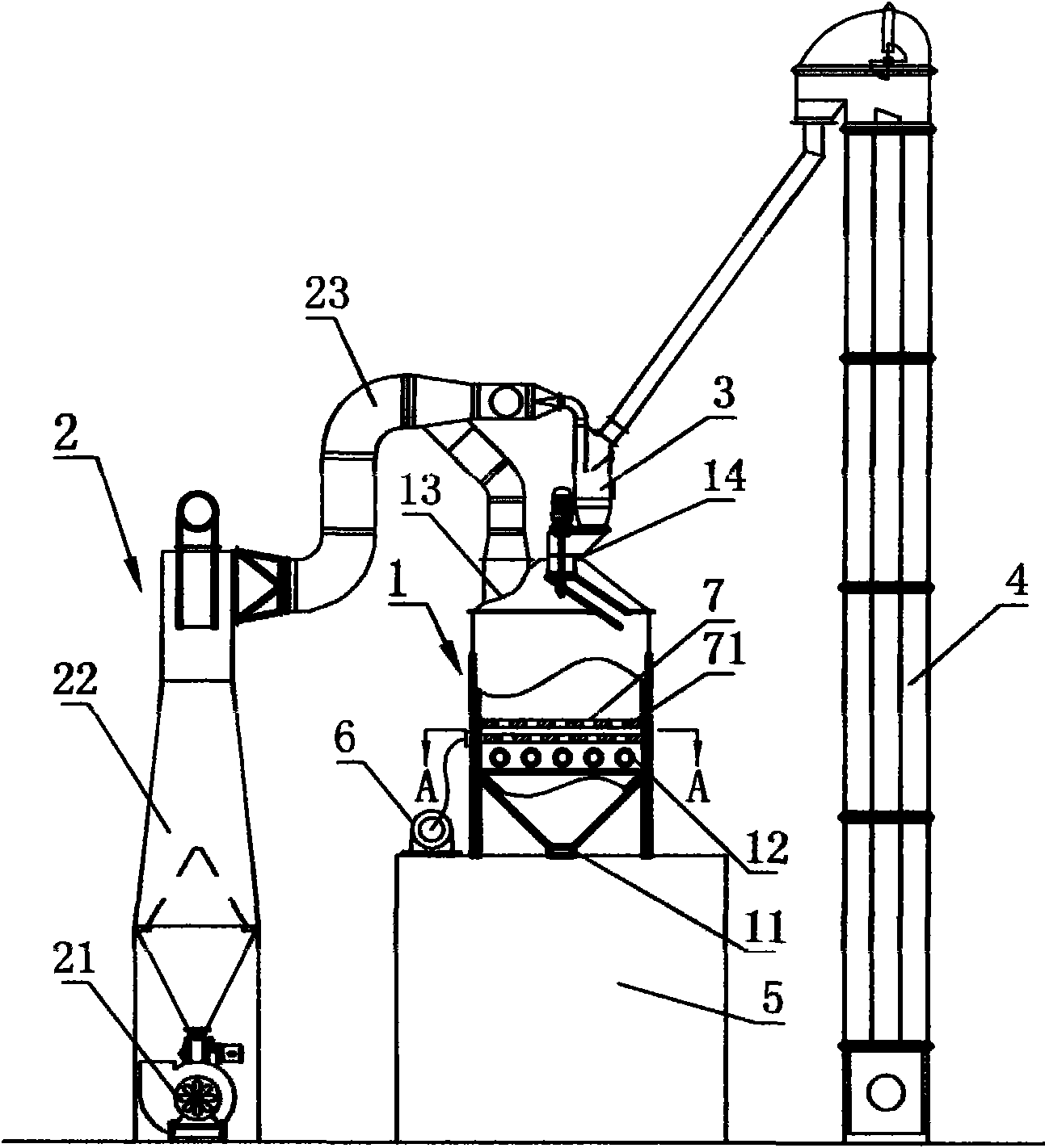 Byproduct cooling device in starch production