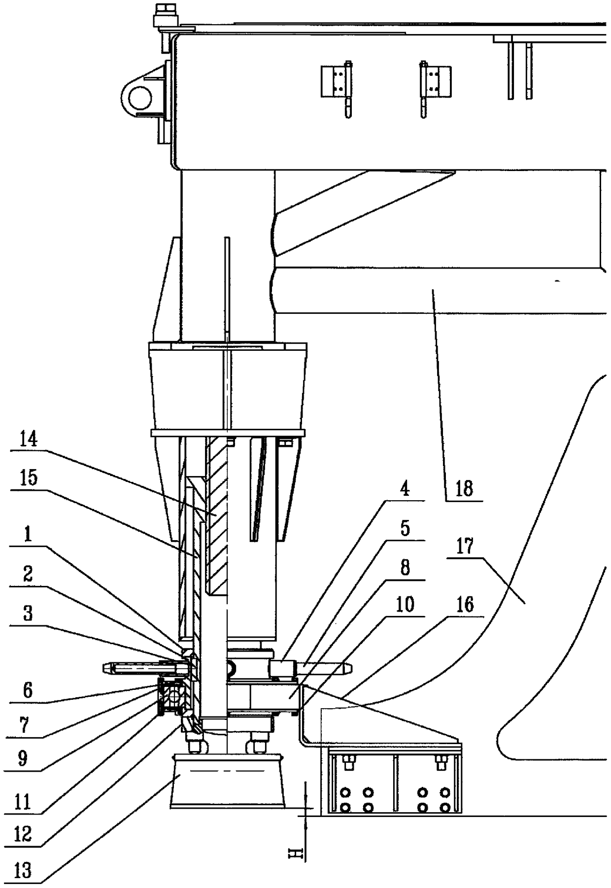 Launching platform with liftable deflector