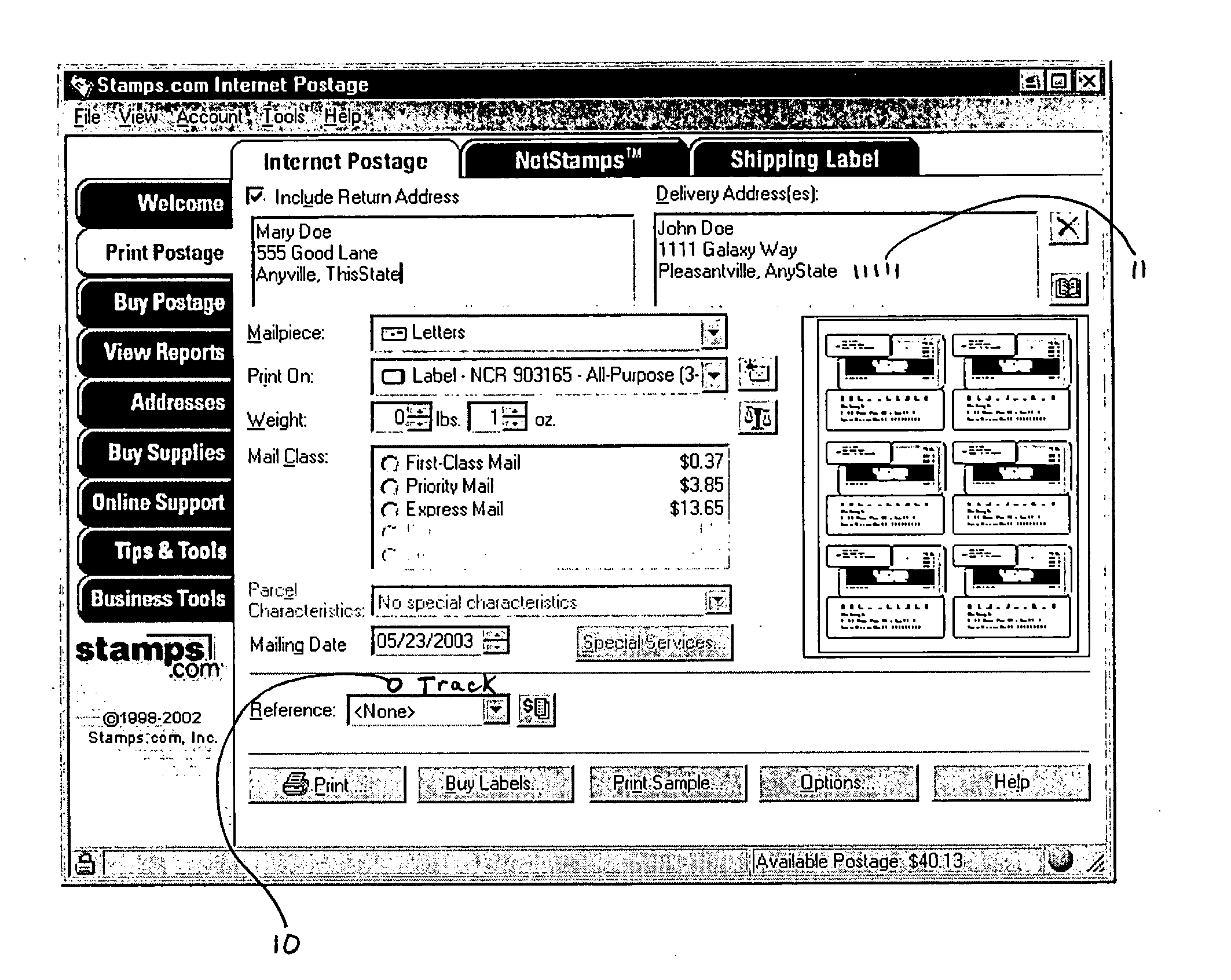 Outbound mail piece tracking