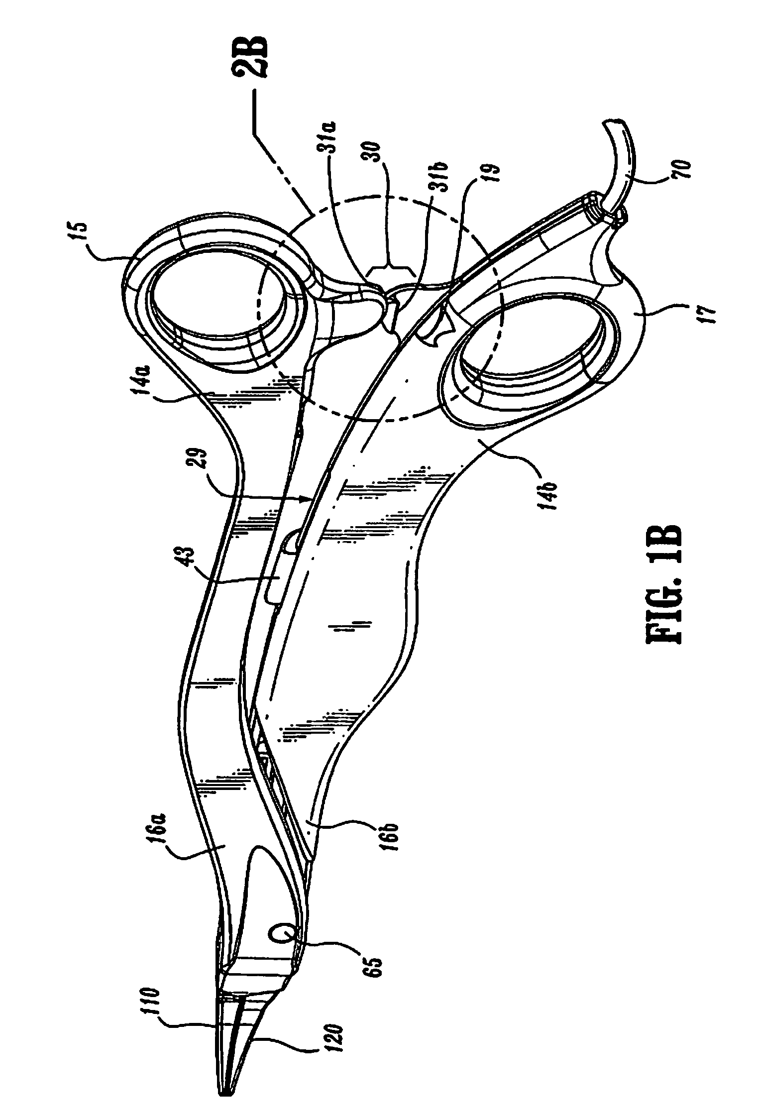 Open vessel sealing instrument with hourglass cutting mechanism and overratchet safety