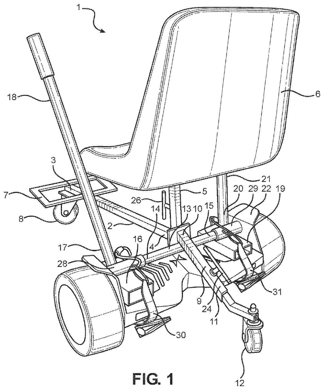 Wheelchair frame assembly