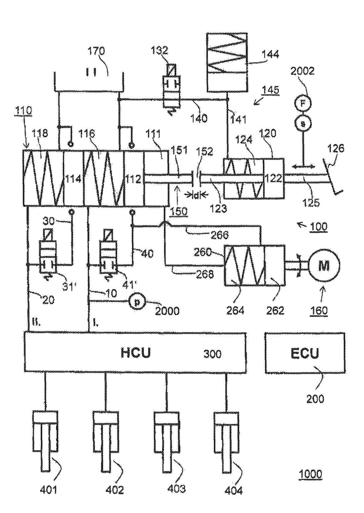 Electro-hydraulic motor vehicle brake system and method for the operation thereof