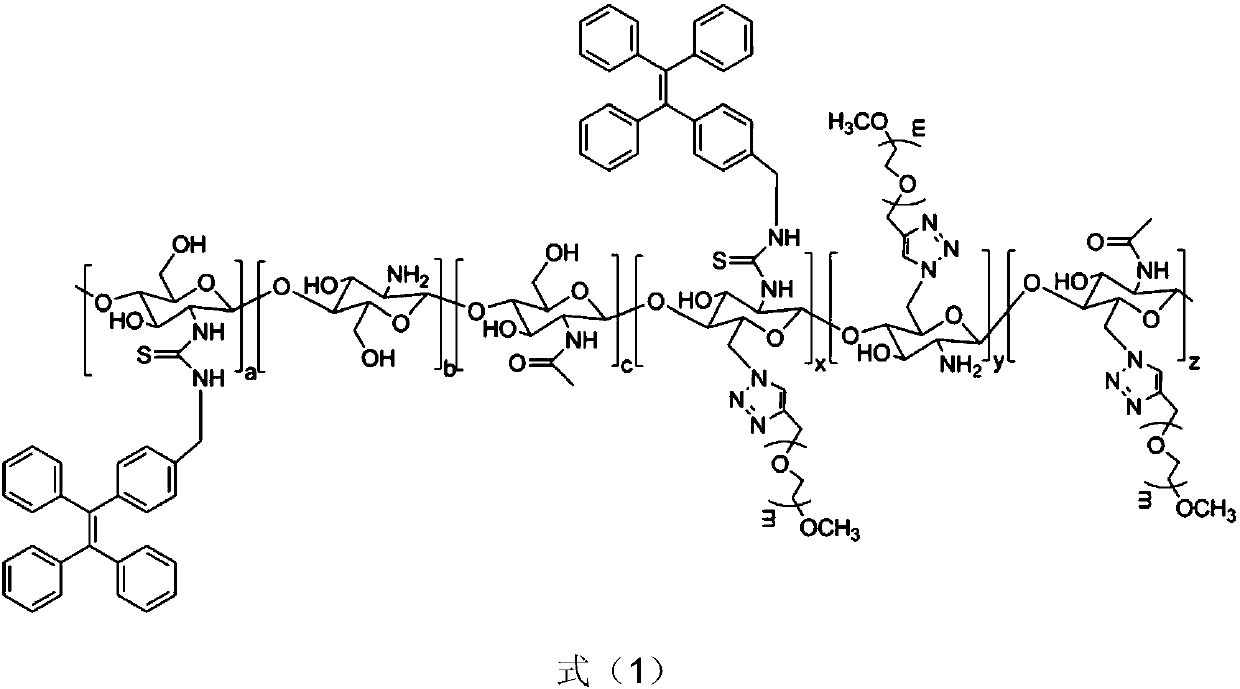 A chitosan-based fluorescent probe suitable for long blood circulation and preparation method thereof