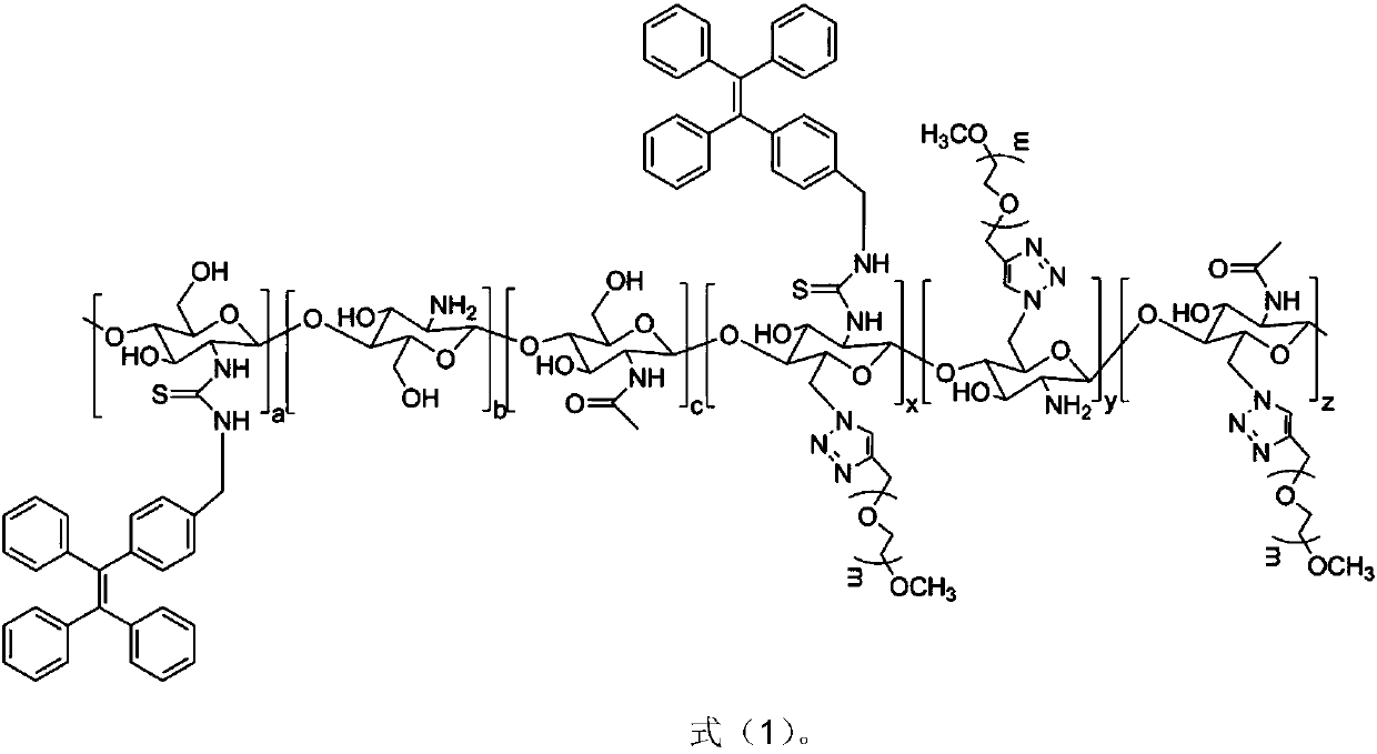 A chitosan-based fluorescent probe suitable for long blood circulation and preparation method thereof