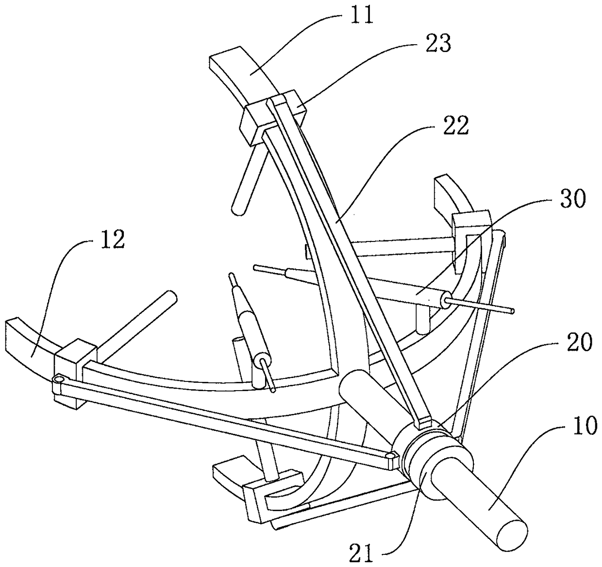 Electric arc spraying device