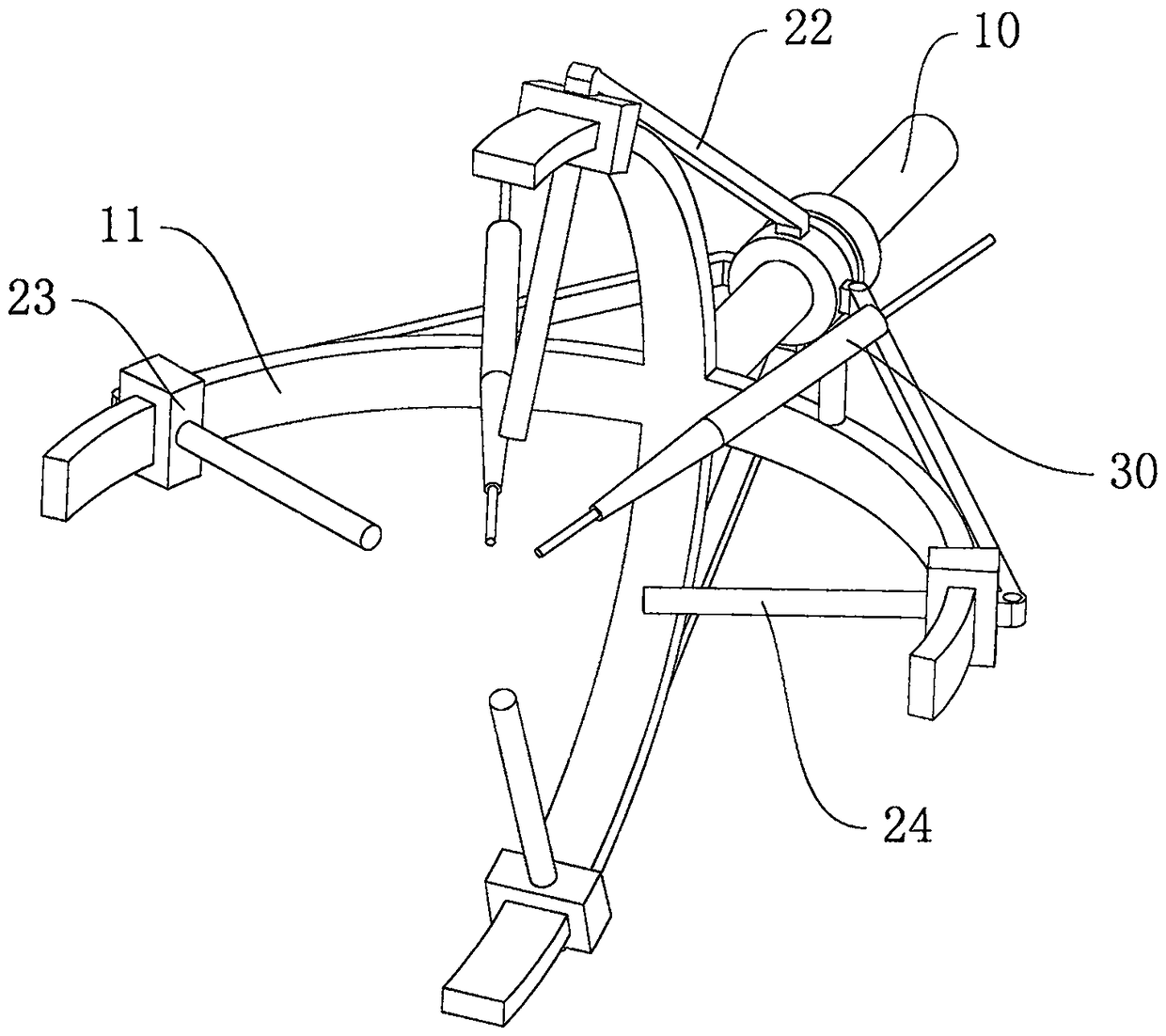 Electric arc spraying device