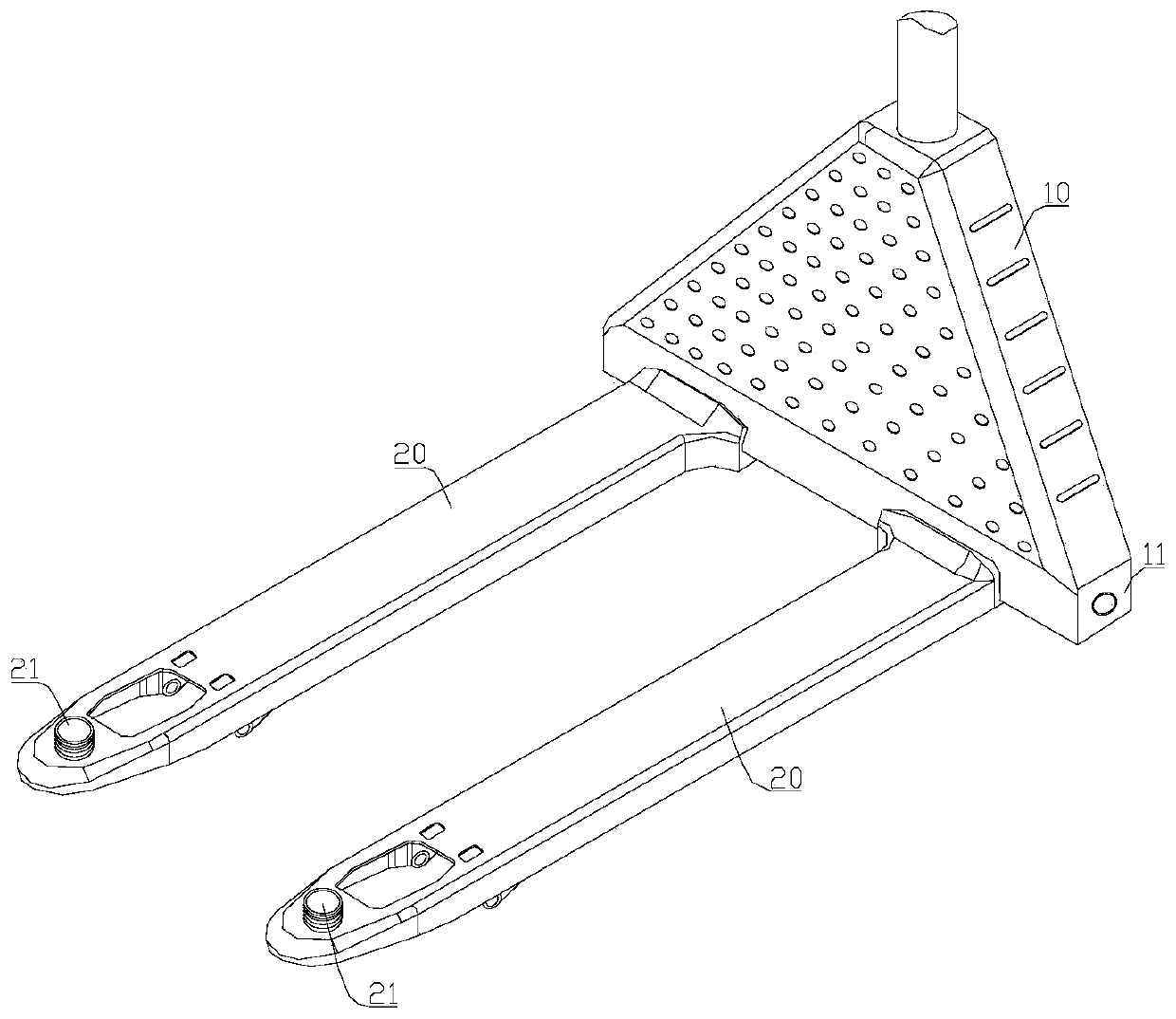 Forklift with locking mechanism