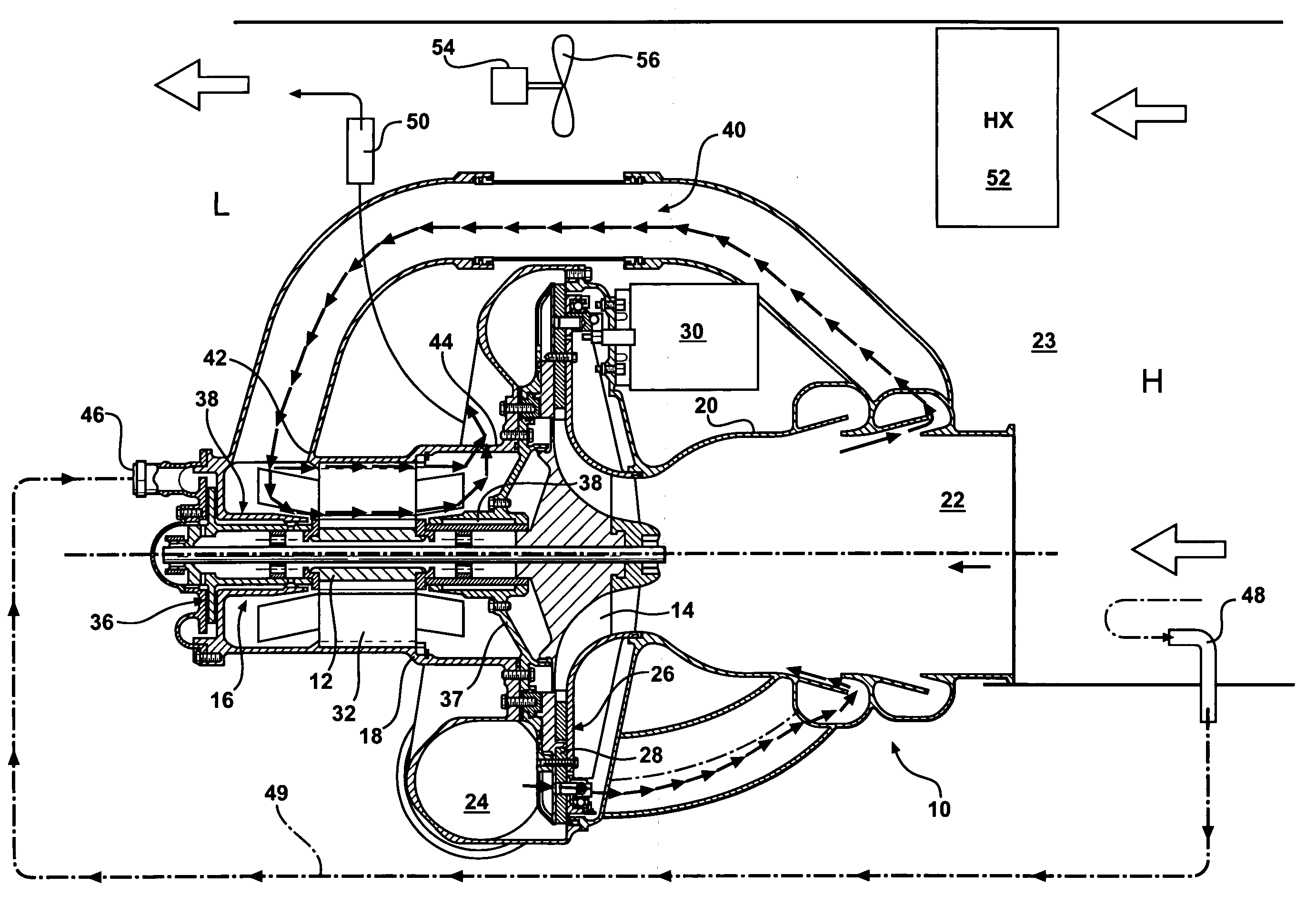 Air bearing and motor cooling