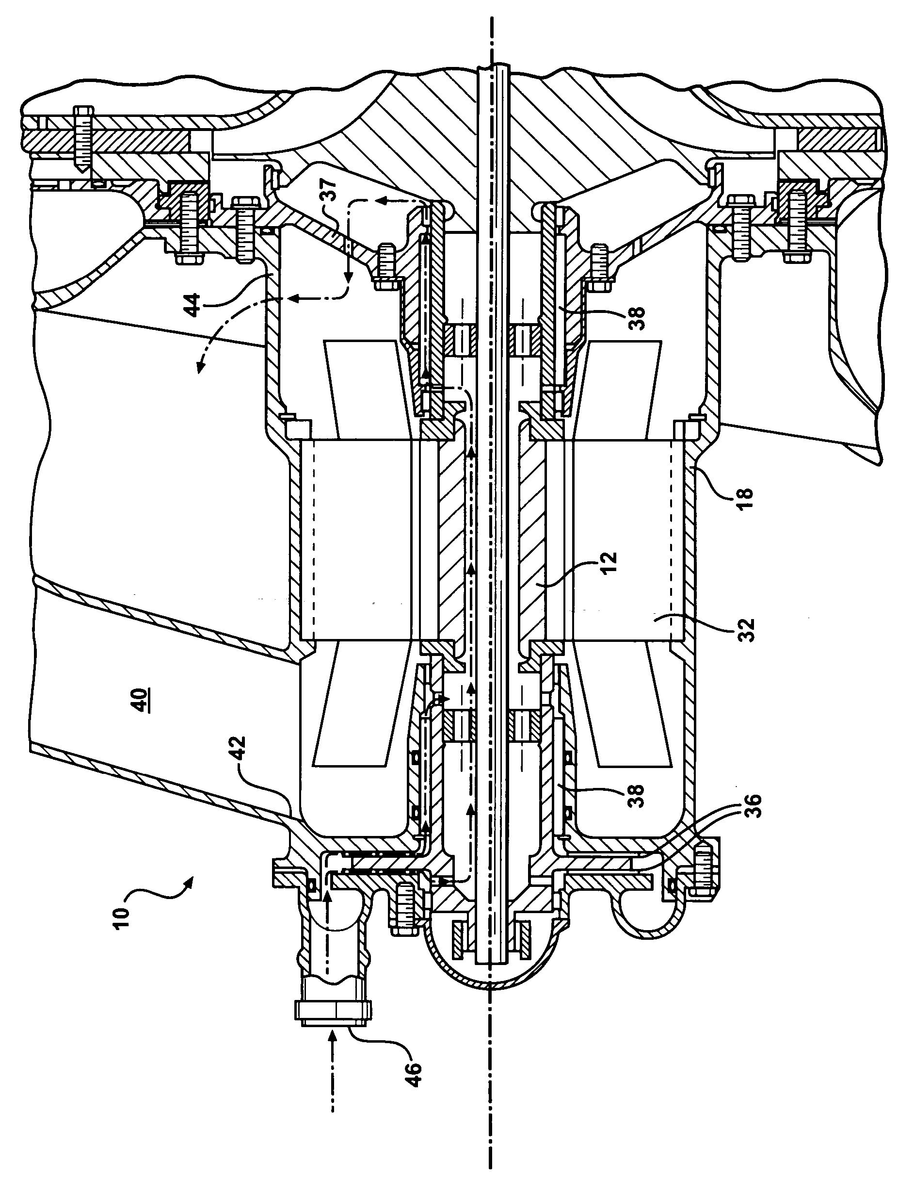 Air bearing and motor cooling