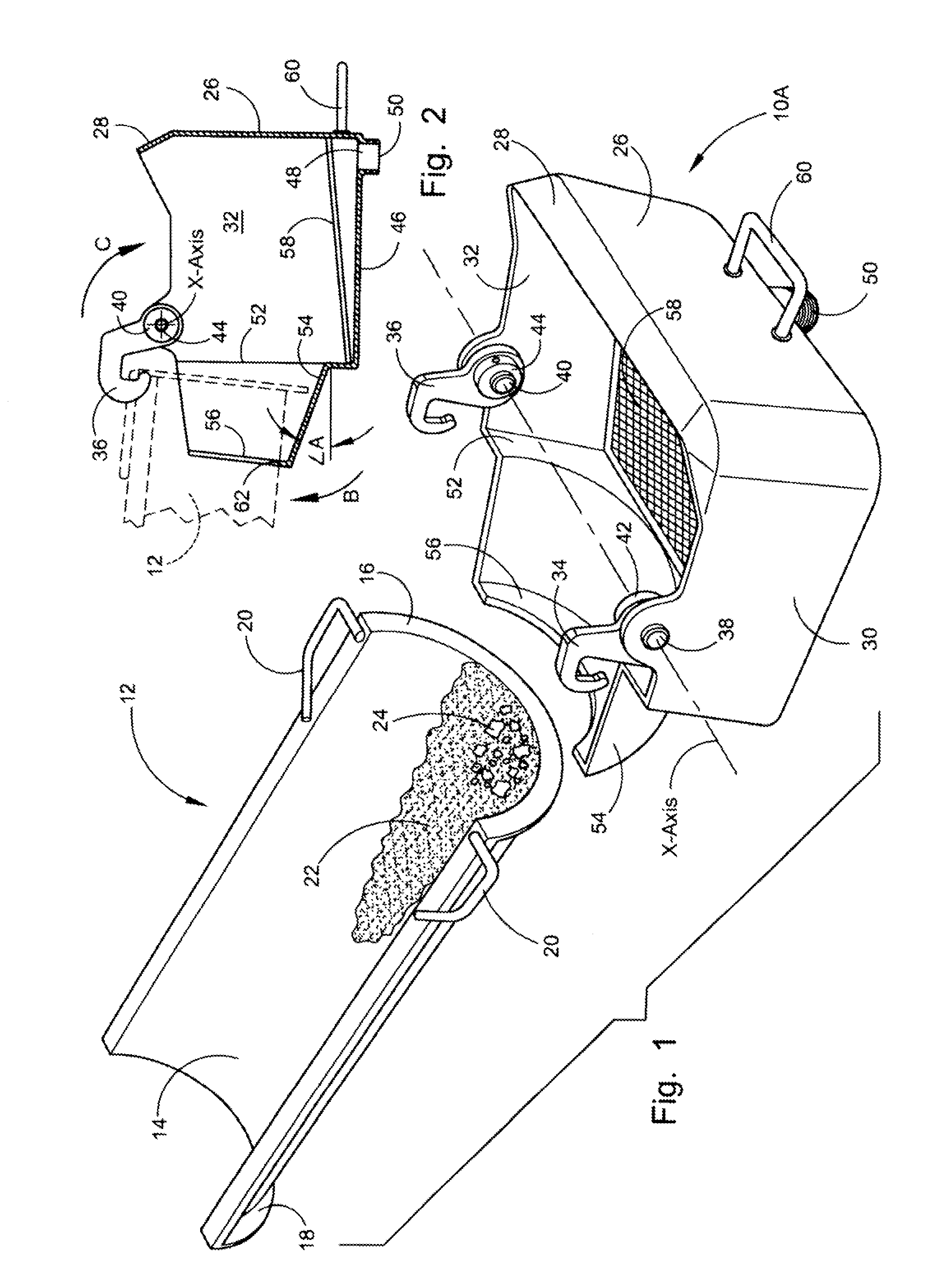 Cement slurry collection chute basin