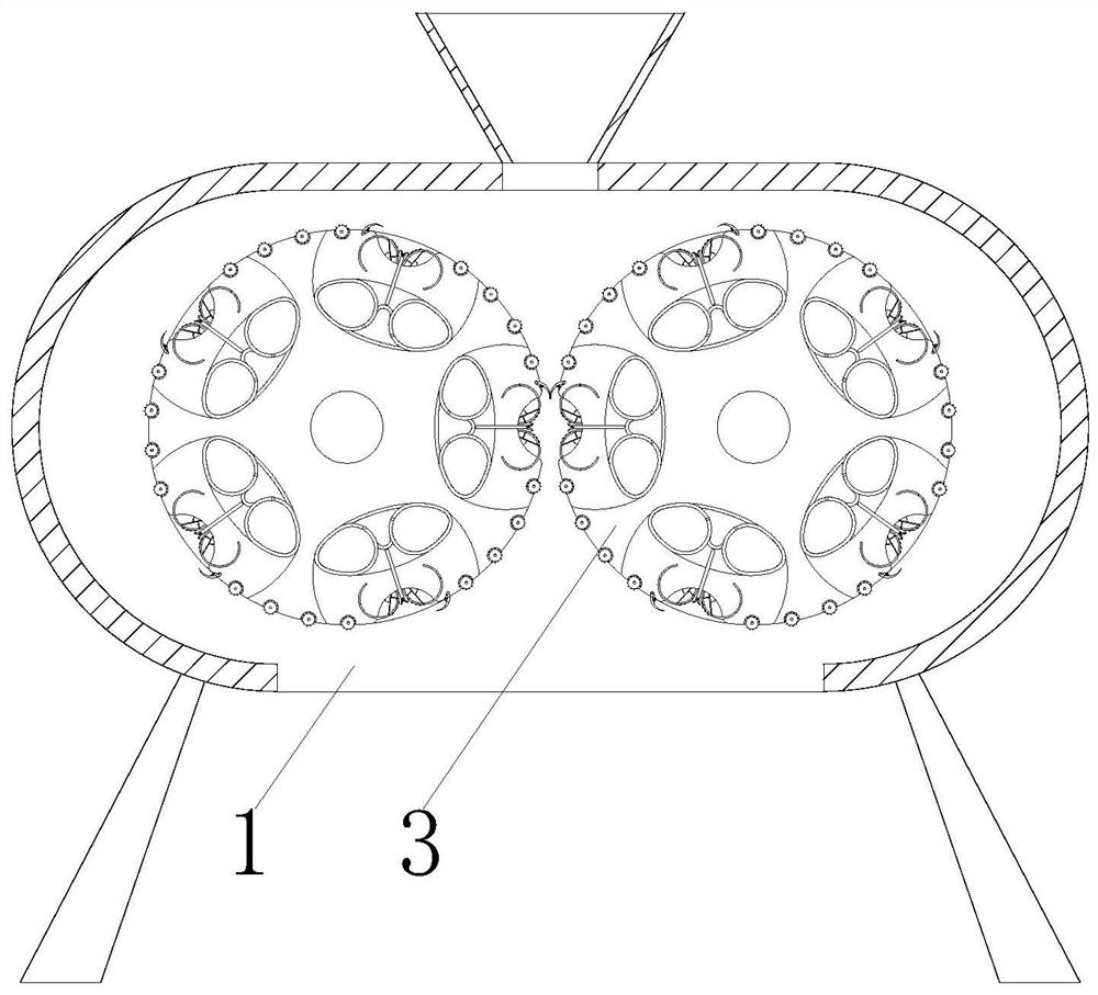 Peanut kernel shelling device