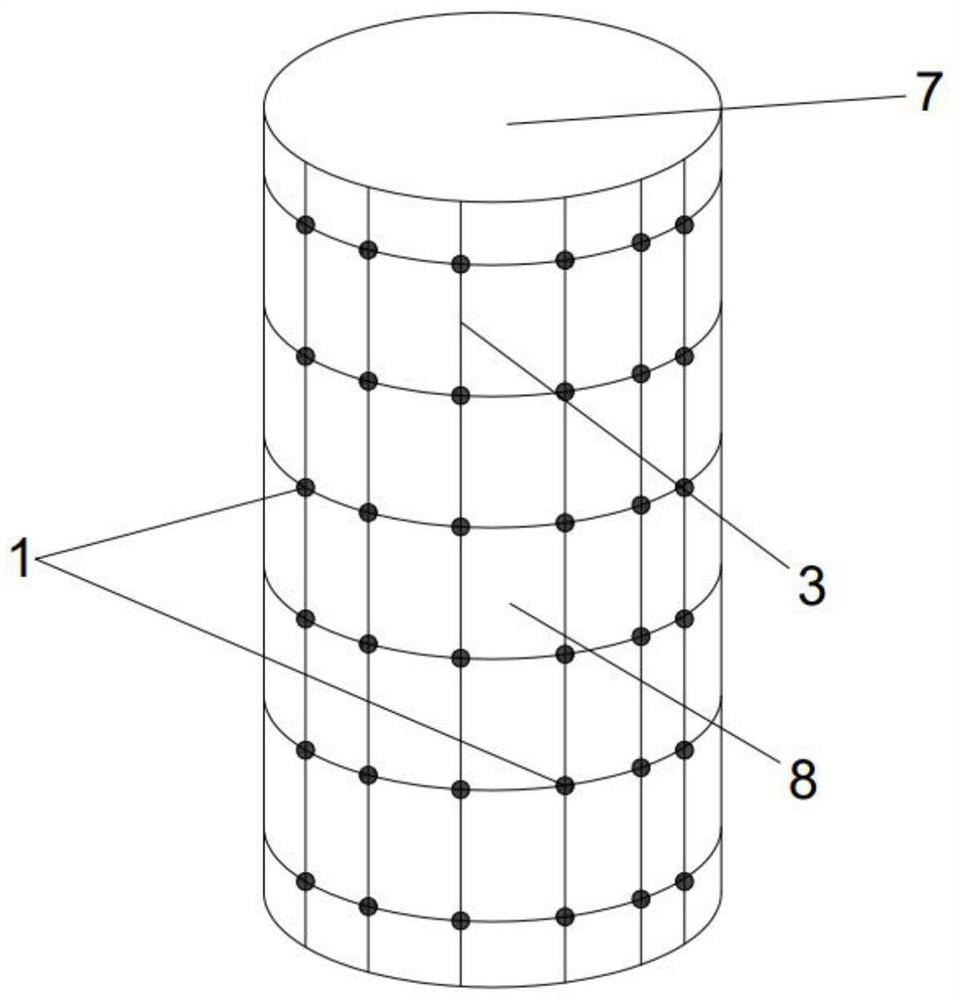 Offshore wind power concrete floating foundation structure crack monitoring system and method