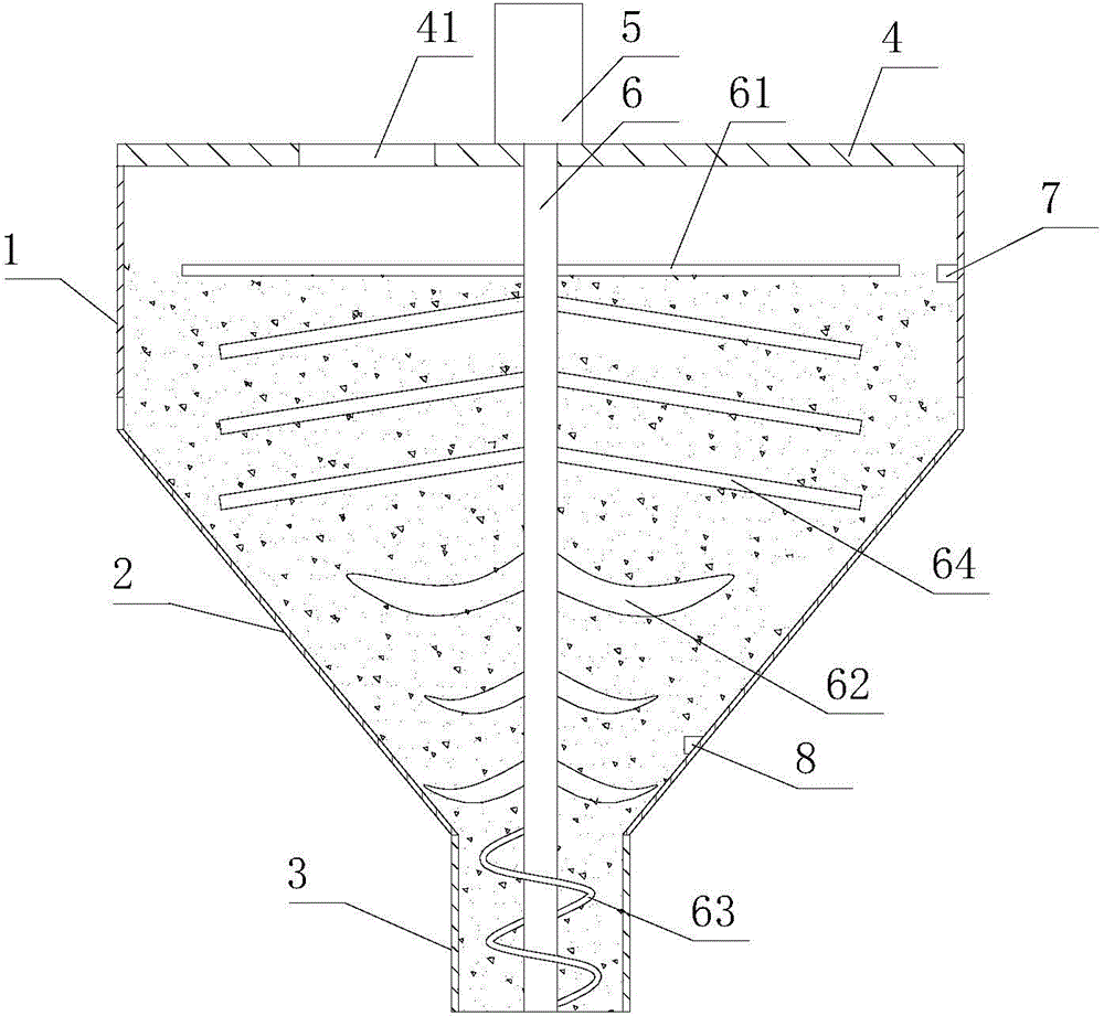 A feeding hopper with material crushing function